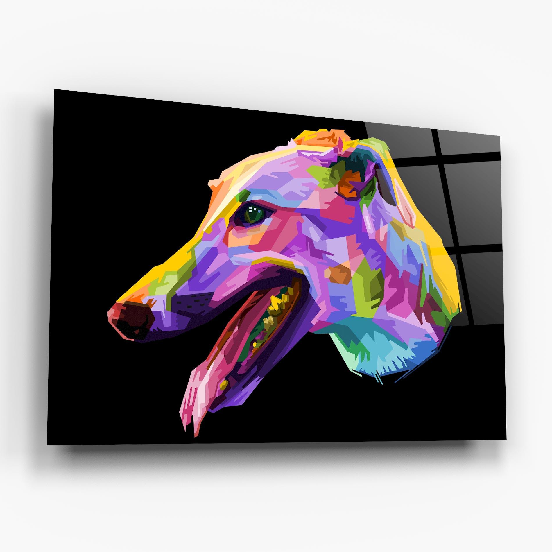 Üvegkép Colorful Dog Art mockup 6