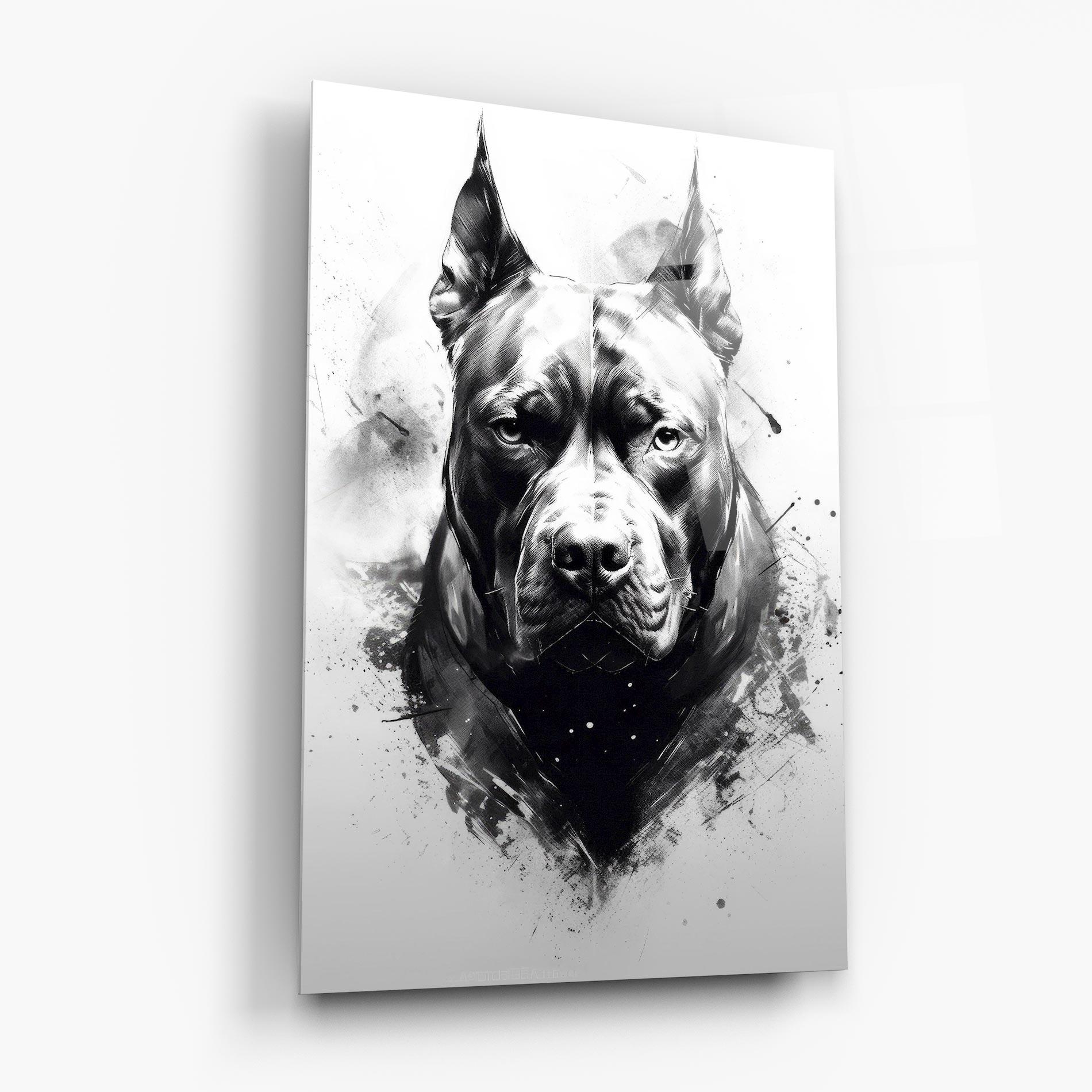 Üvegkép Angry Dog Face mockup 6