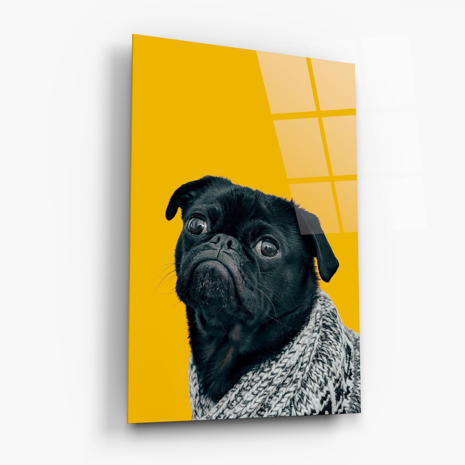 Üvegkép Black Pug mockup 6