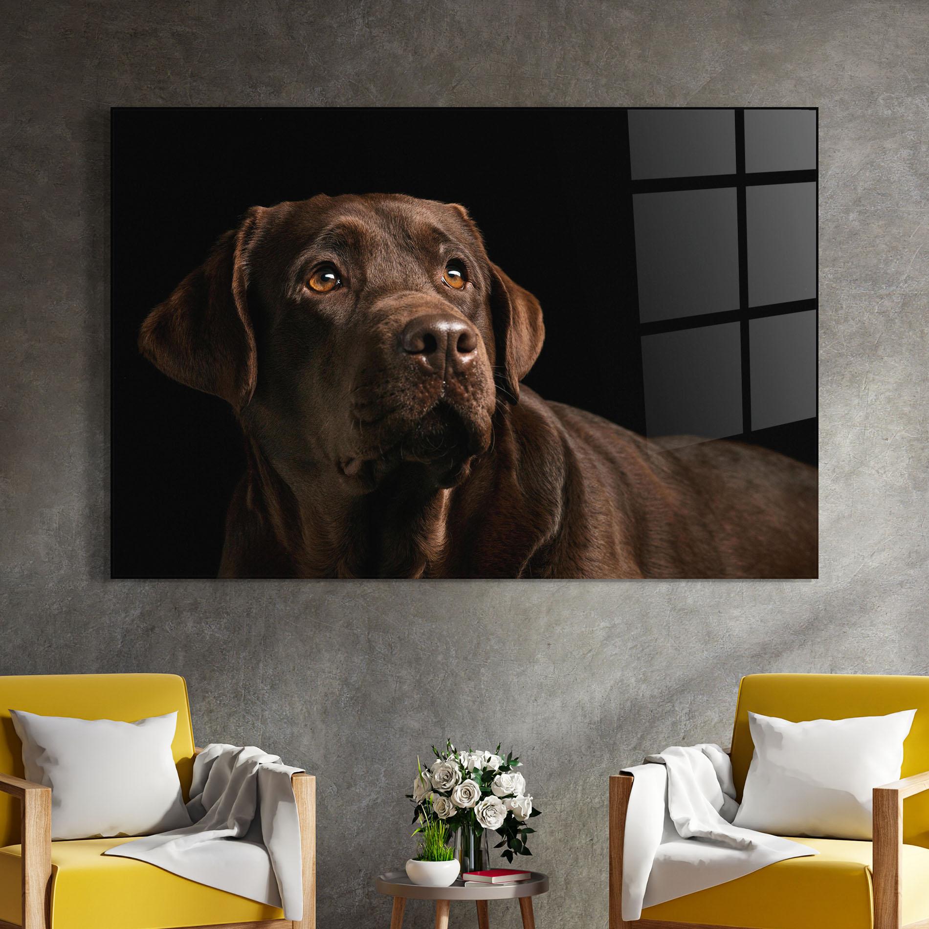 Üvegkép Brown Labrador mockup 4