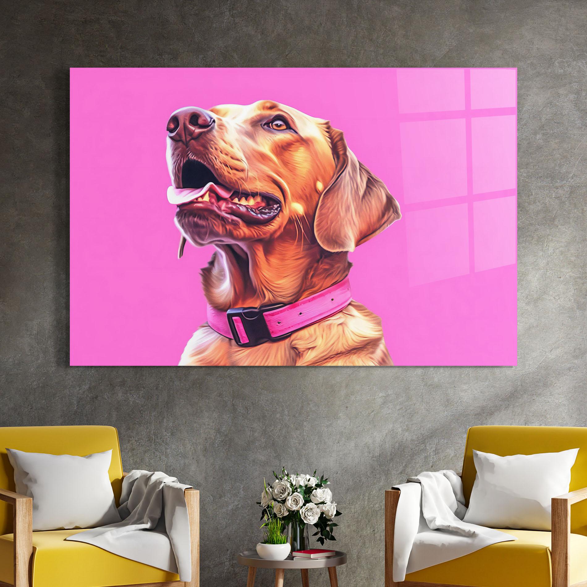 Üvegkép Cute Retriever Dog mockup 4