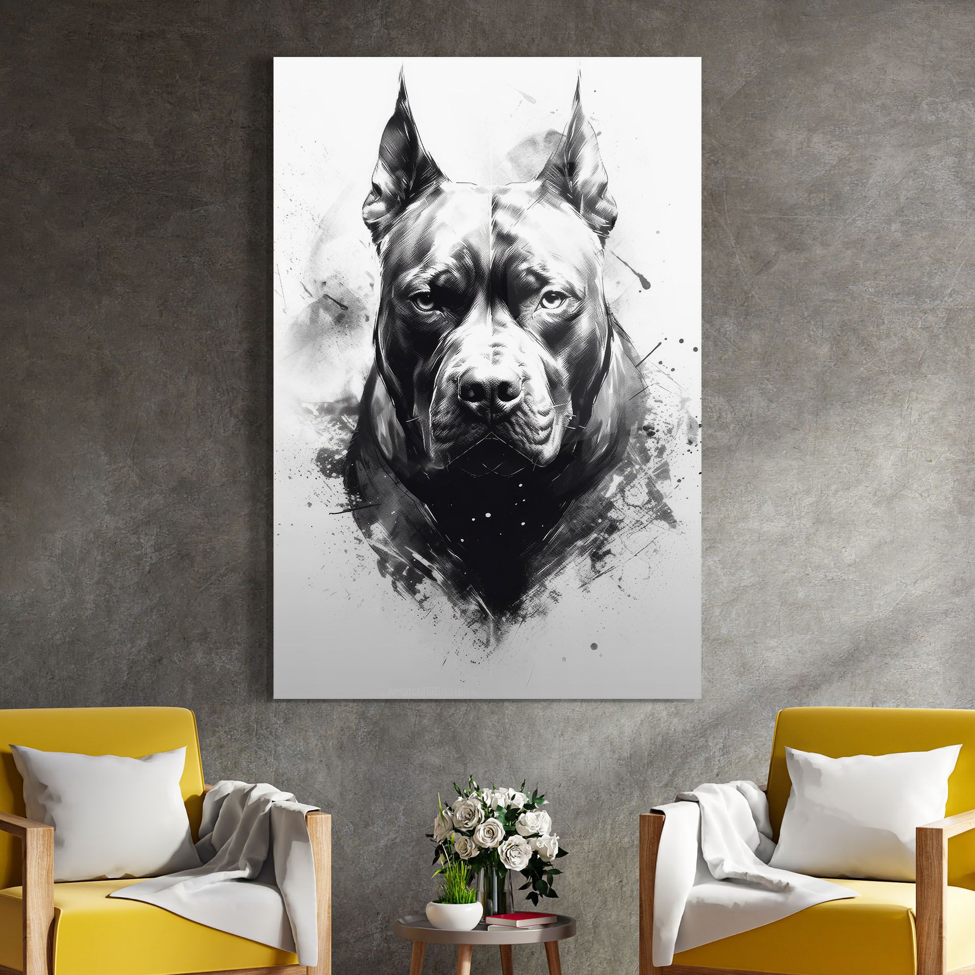 Angry Dog Face mockup 4
