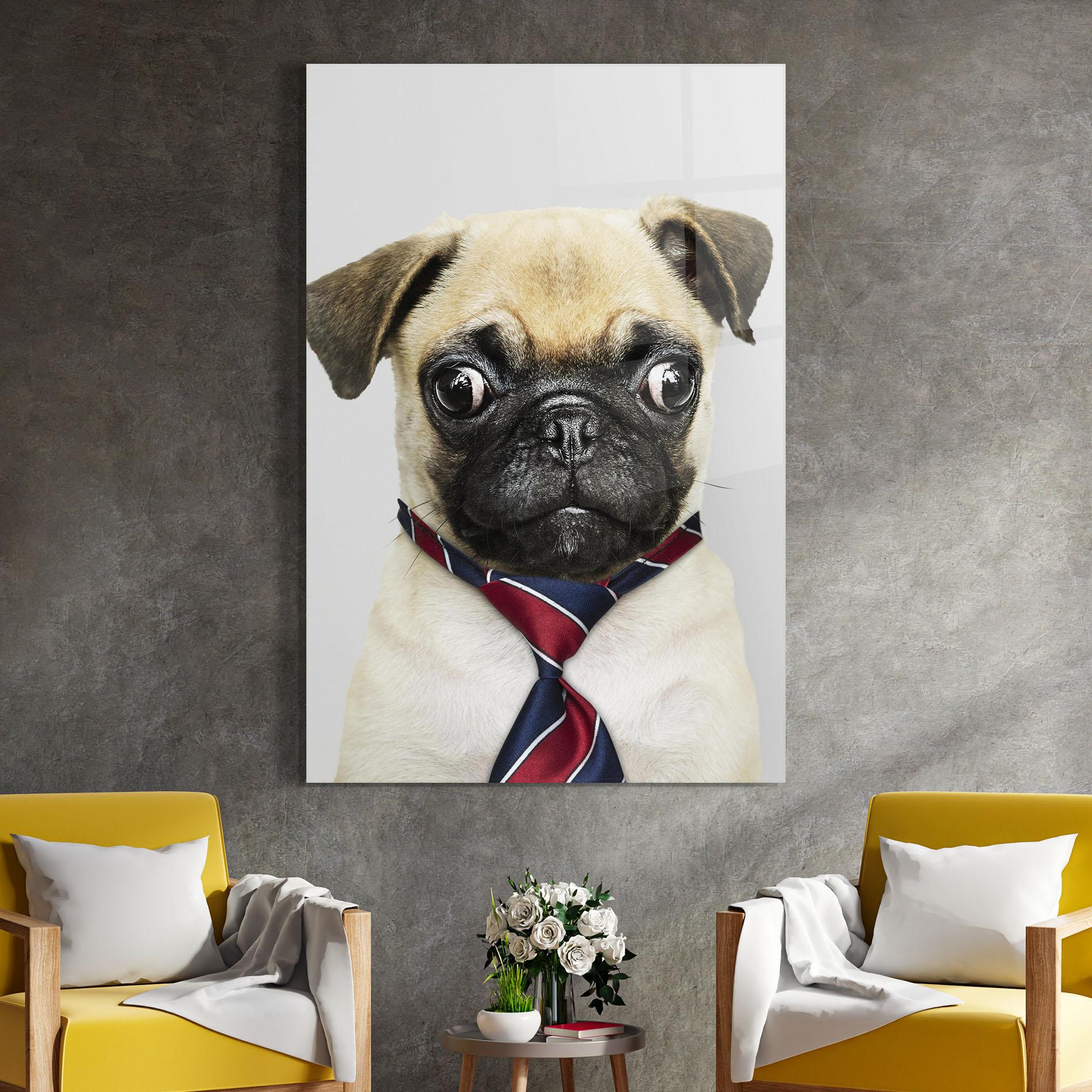 Üvegkép Business Pug mockup 4