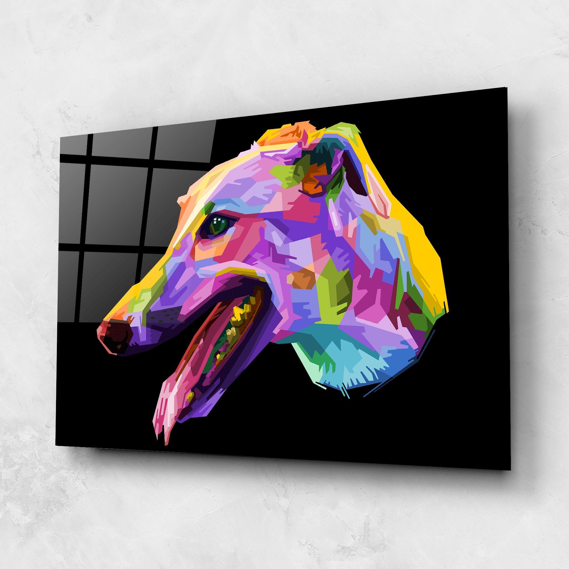 Üvegkép Colorful Dog Art mockup 1