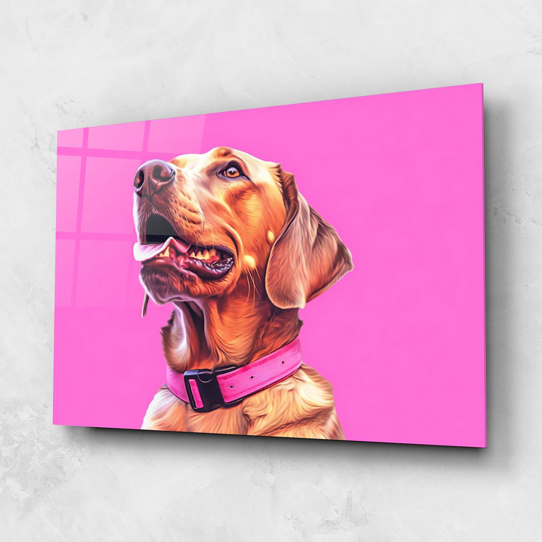 Üvegkép Cute Retriever Dog mockup 1