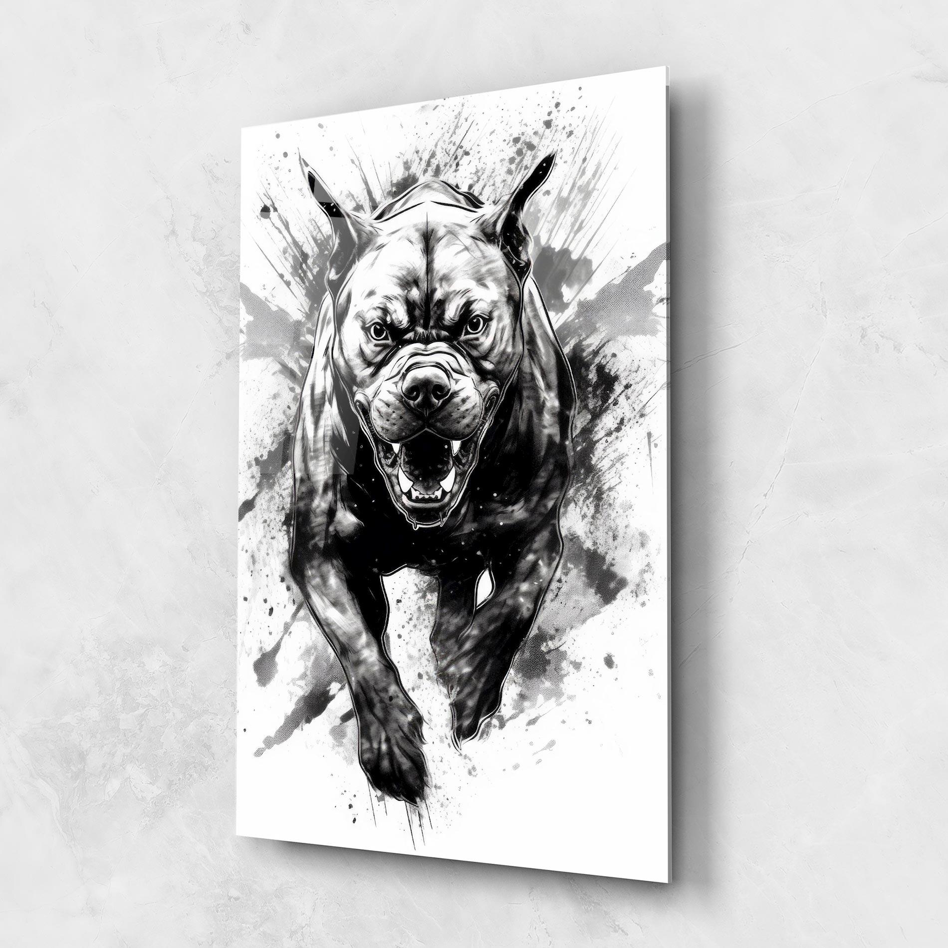 Üvegkép Angry Dog Jump mockup 1