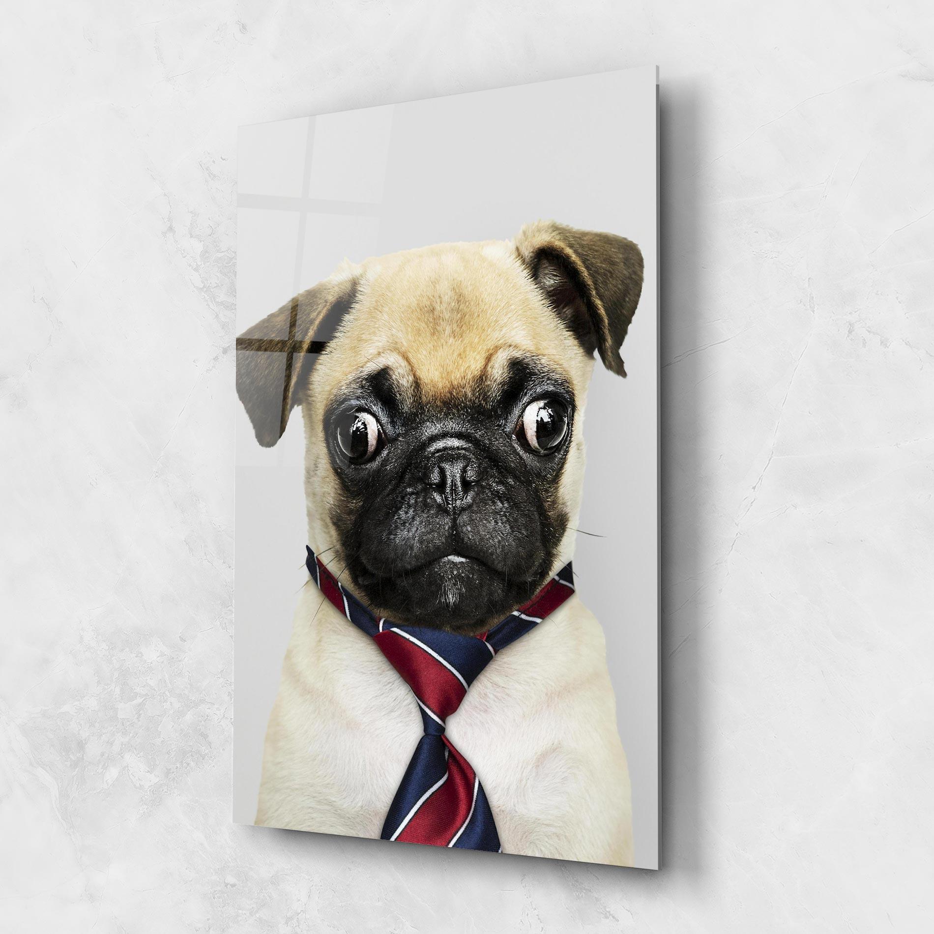 Üvegkép Business Pug mockup 1