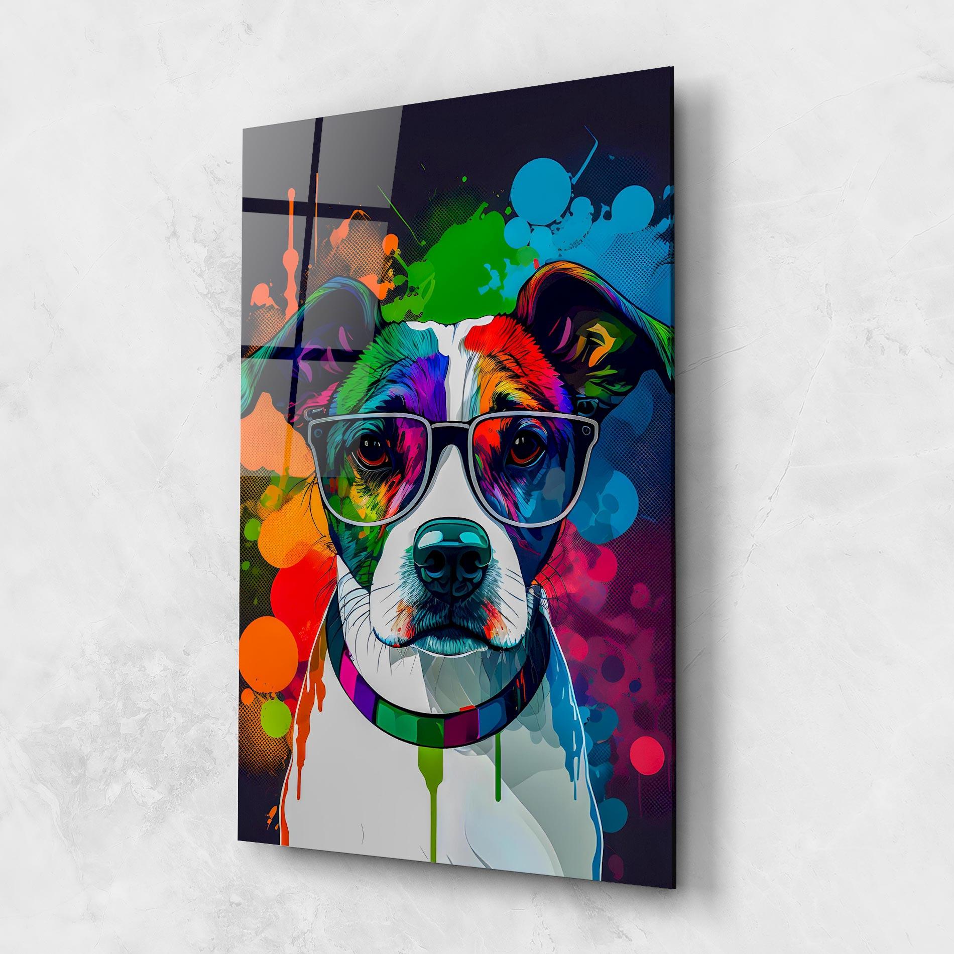 Üvegkép Colorful Dog mockup 1
