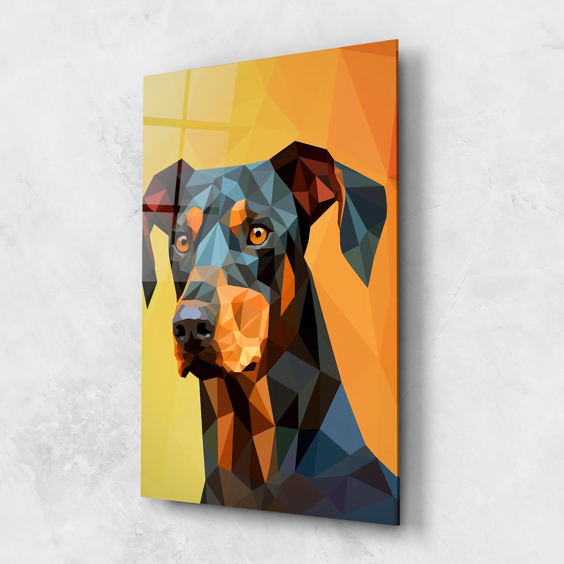 Üvegkép Digital Art Dog mockup 1