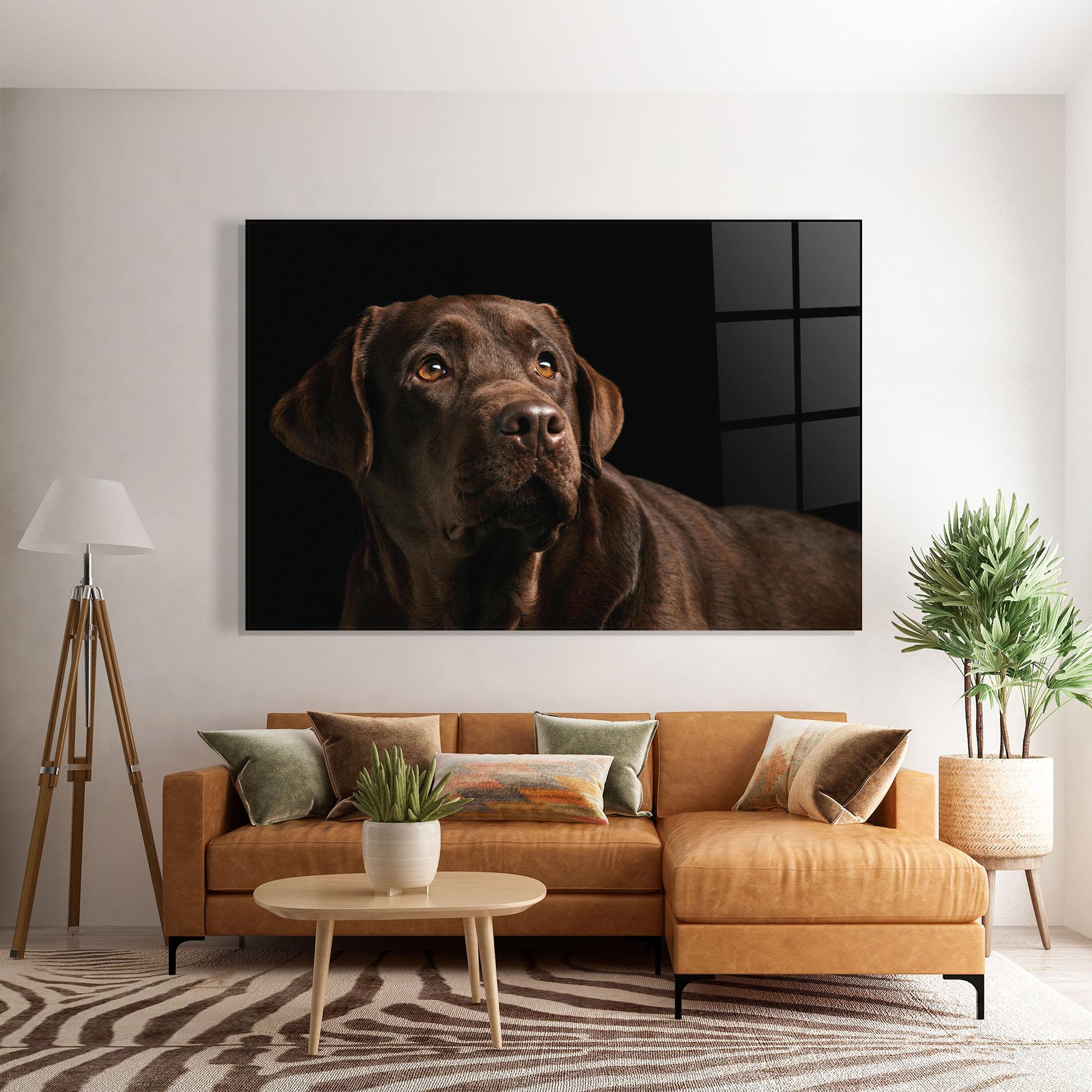 Üvegkép Brown Labrador mockup 7
