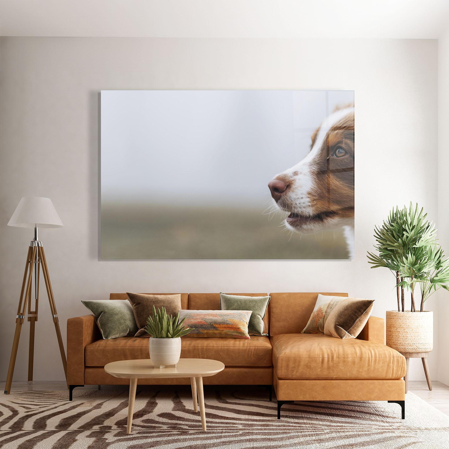 Üvegkép Brown White Dog mockup 7