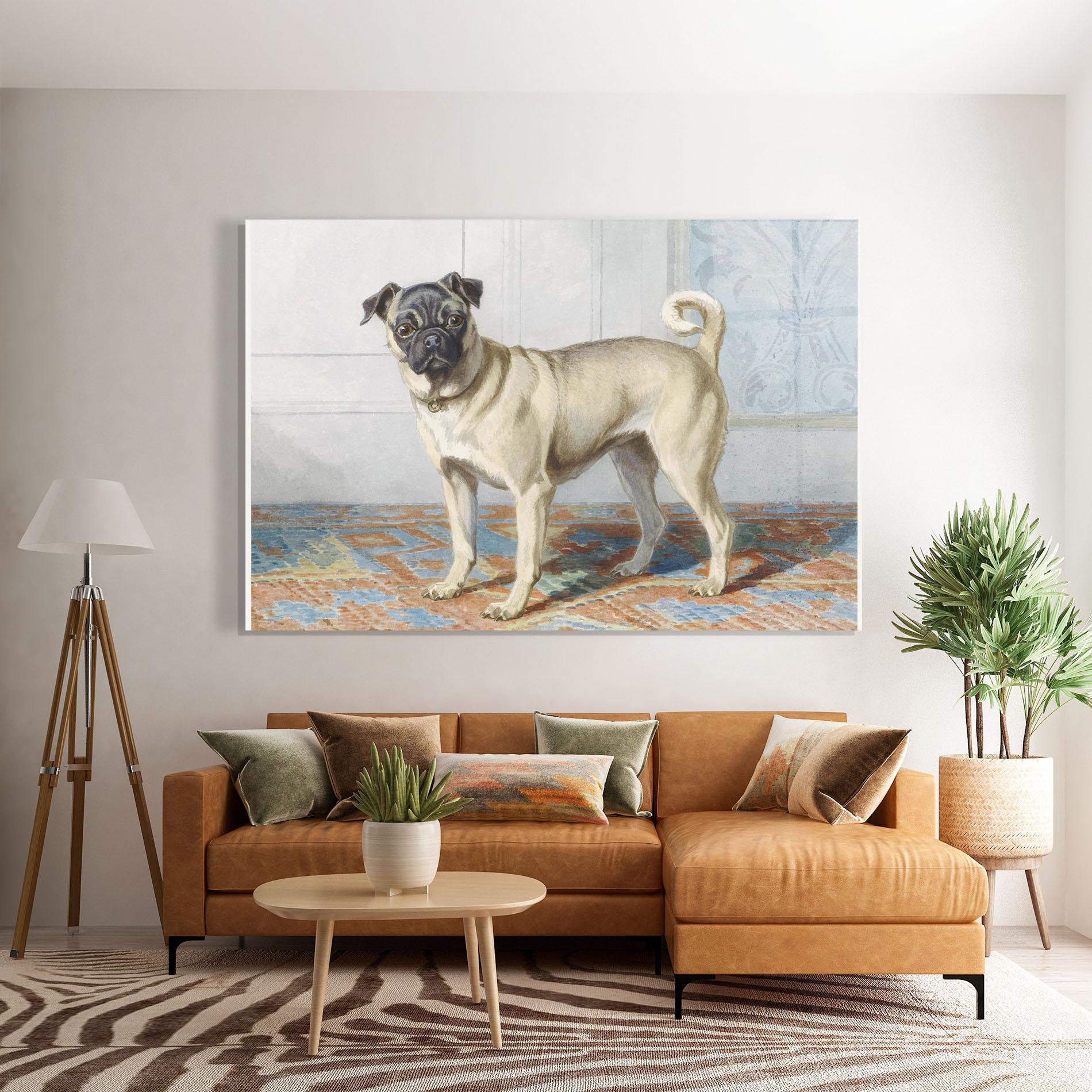 Üvegkép Cute Cream Dog mockup 7