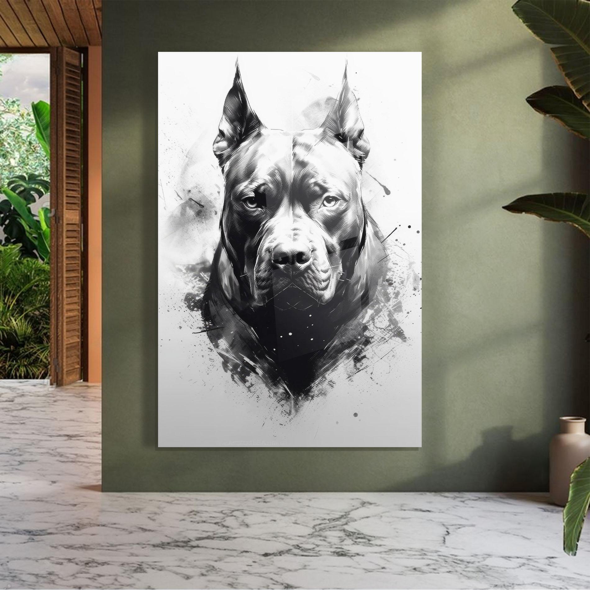 Üvegkép Angry Dog Face mockup 7