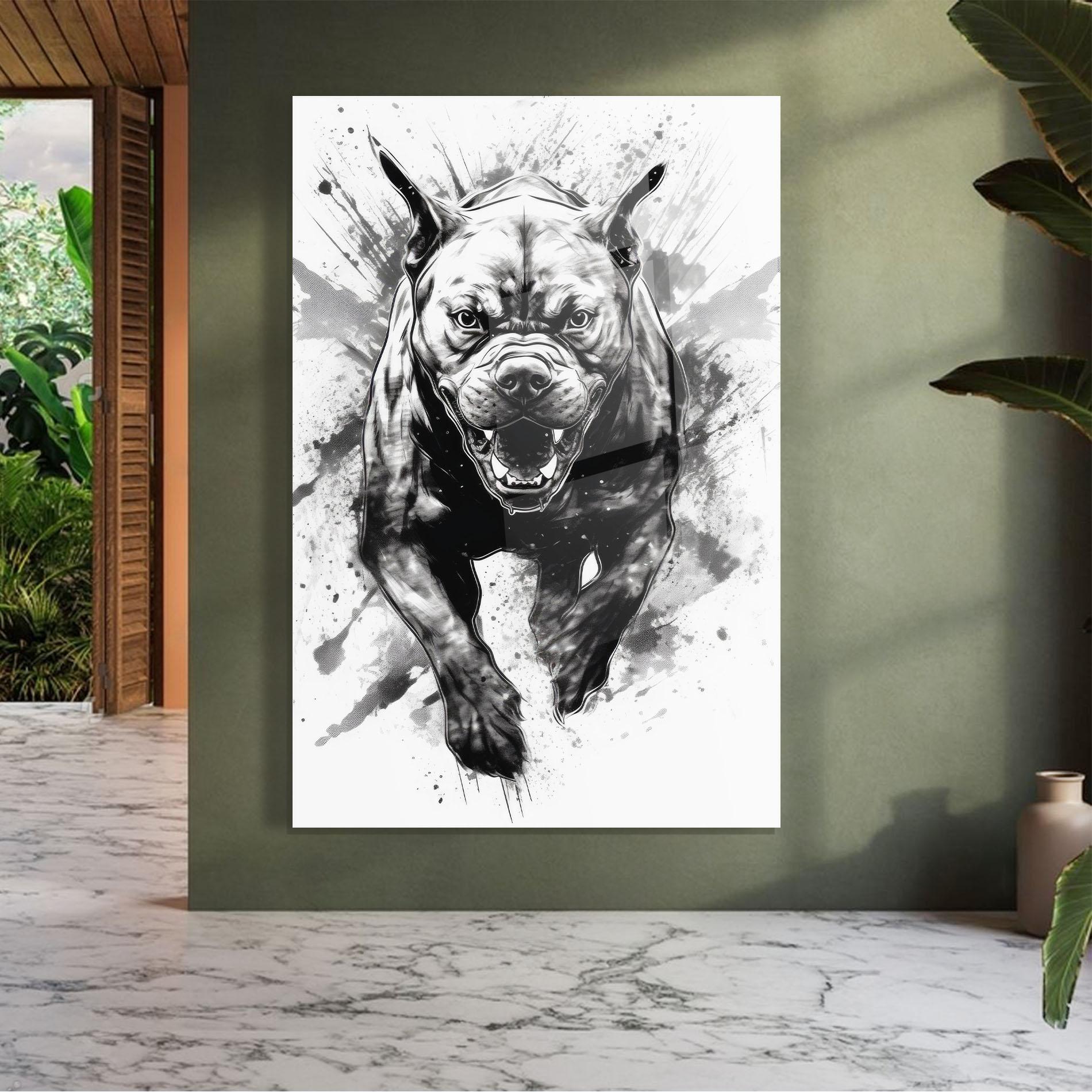 Üvegkép Angry Dog Jump mockup 7