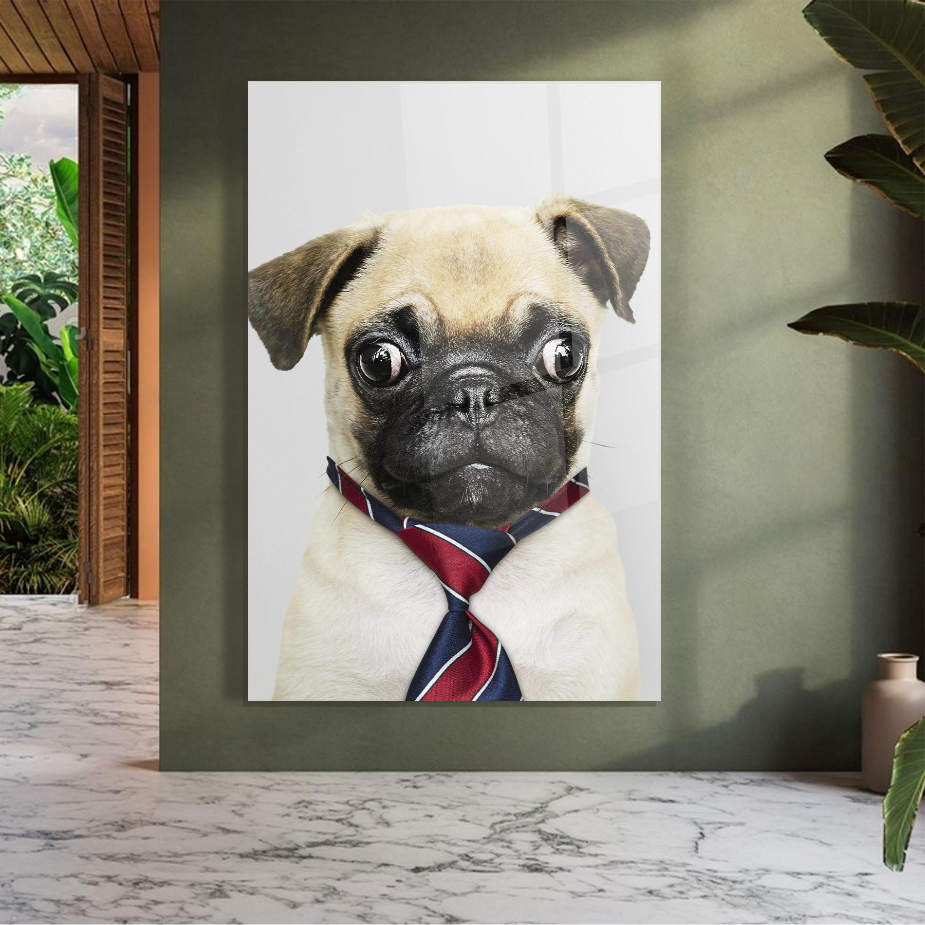 Üvegkép Business Pug mockup 7
