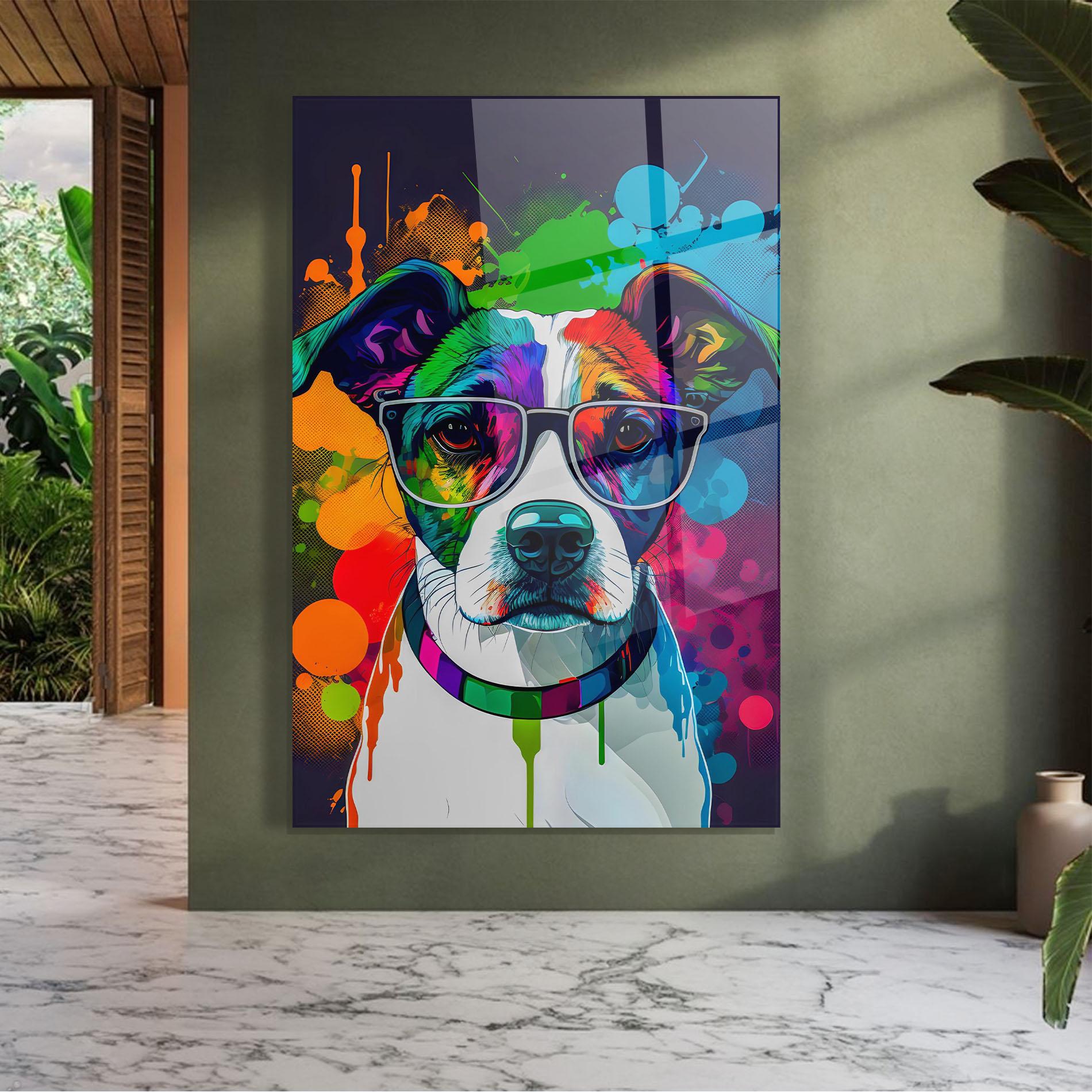 Üvegkép Colorful Dog mockup 7