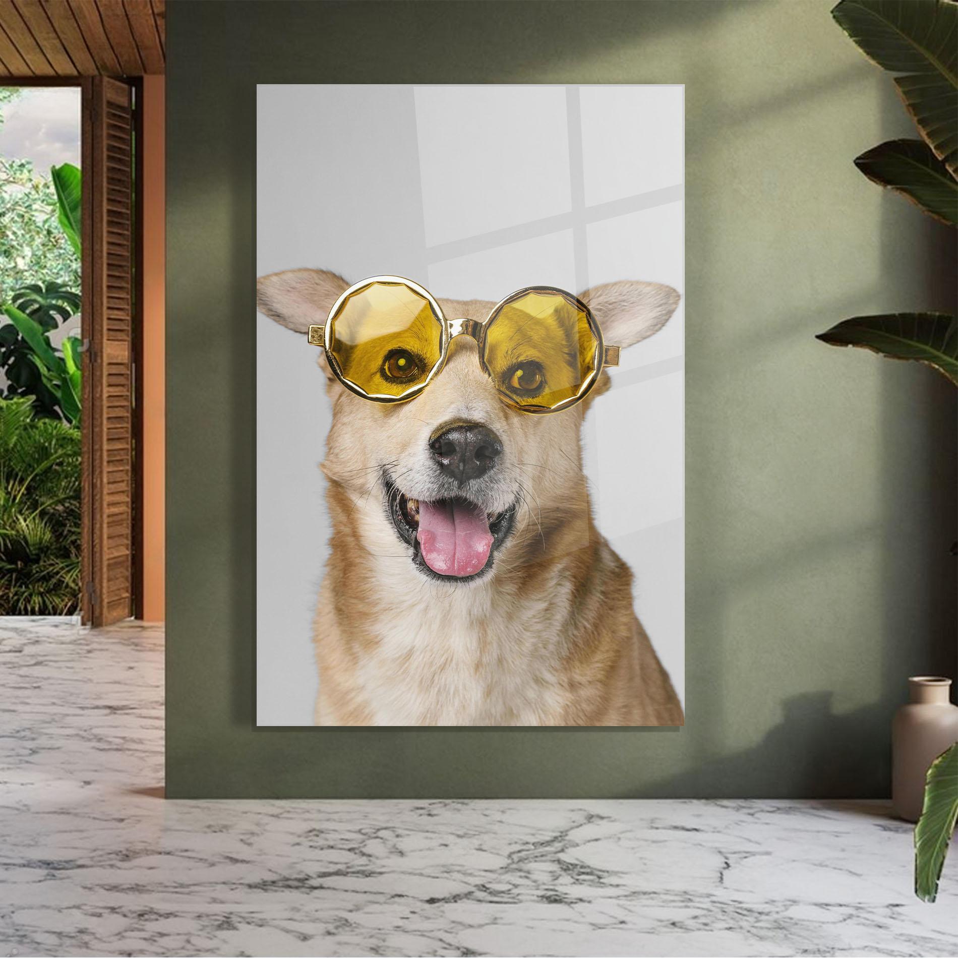 Üvegkép Cute Smiley Dog mockup 7