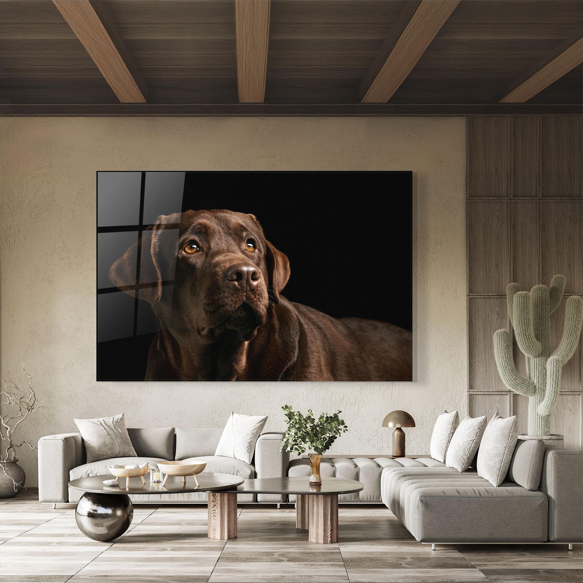 Üvegkép Brown Labrador mockup 8