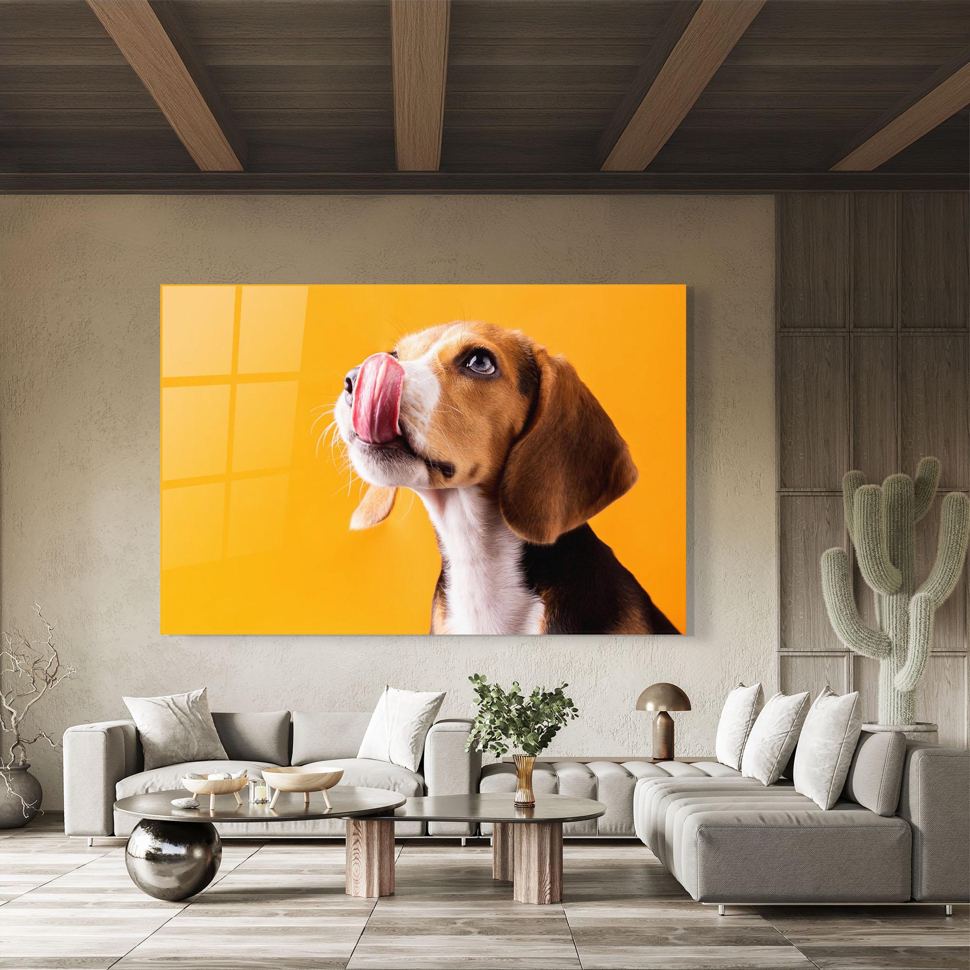 Üvegkép Cute Beagle Puppy mockup 8