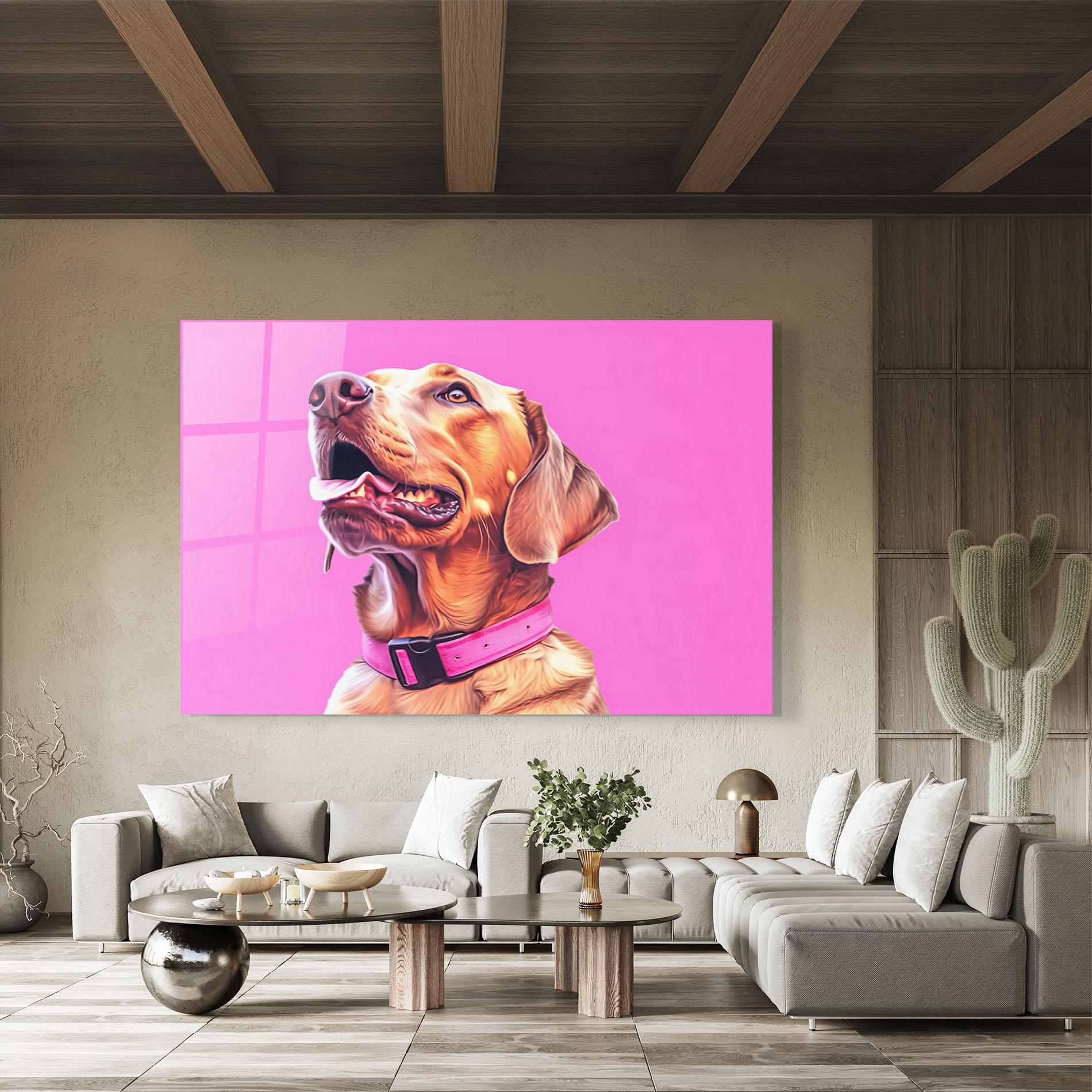 Üvegkép Cute Retriever Dog mockup 8