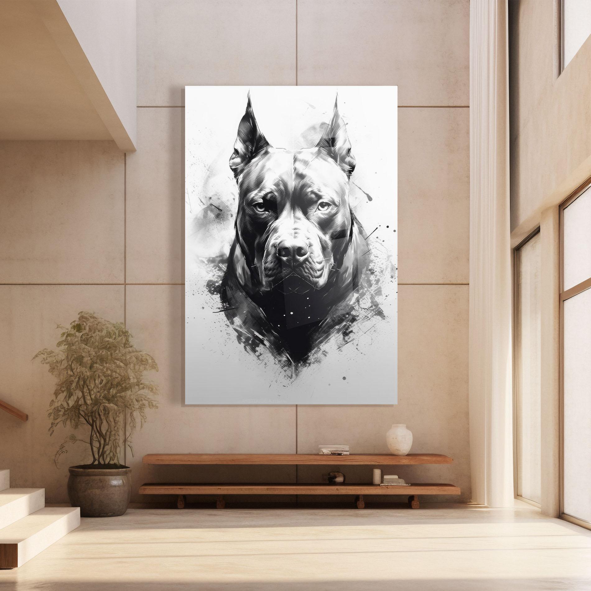 Üvegkép Angry Dog Face mockup 8