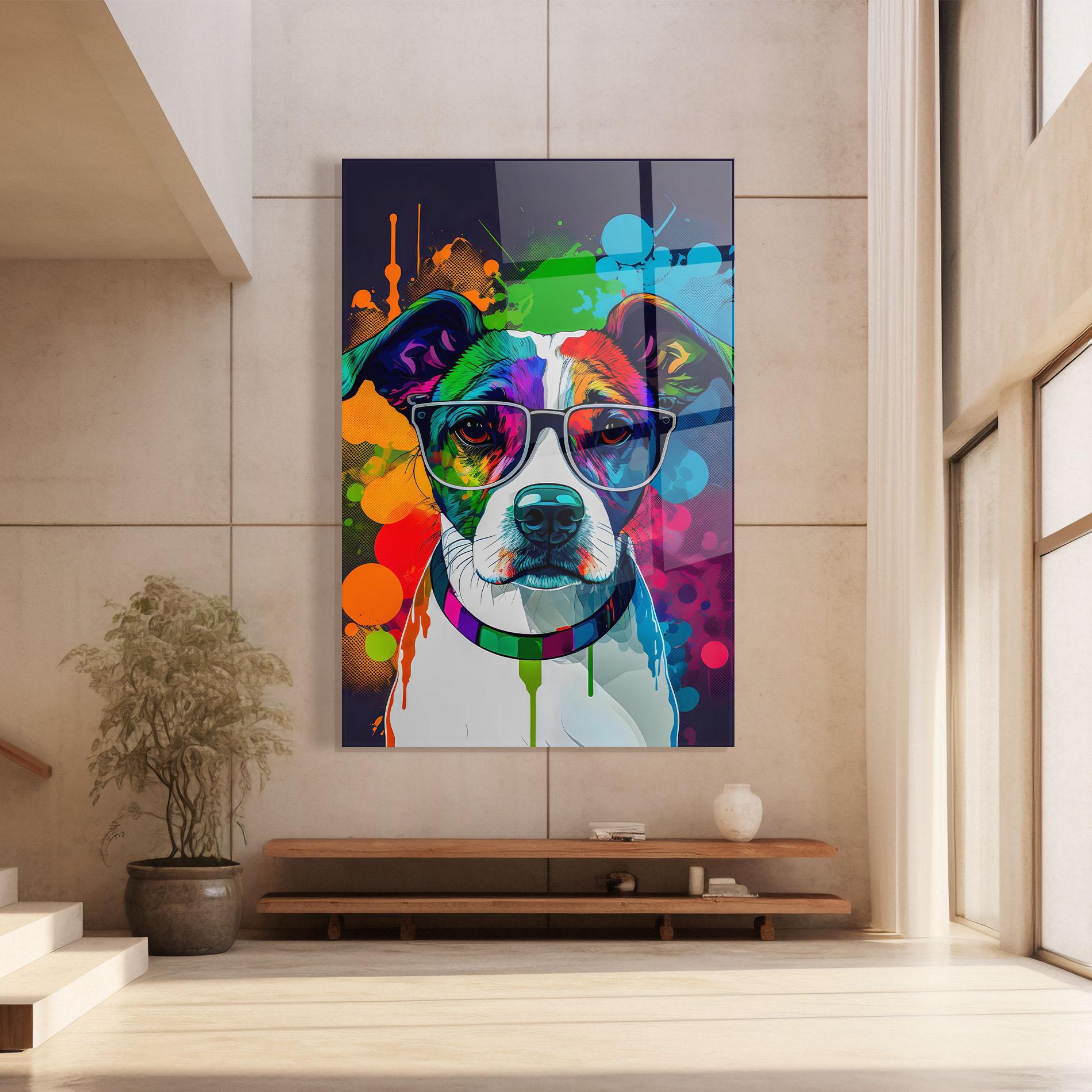 Üvegkép Colorful Dog mockup 8