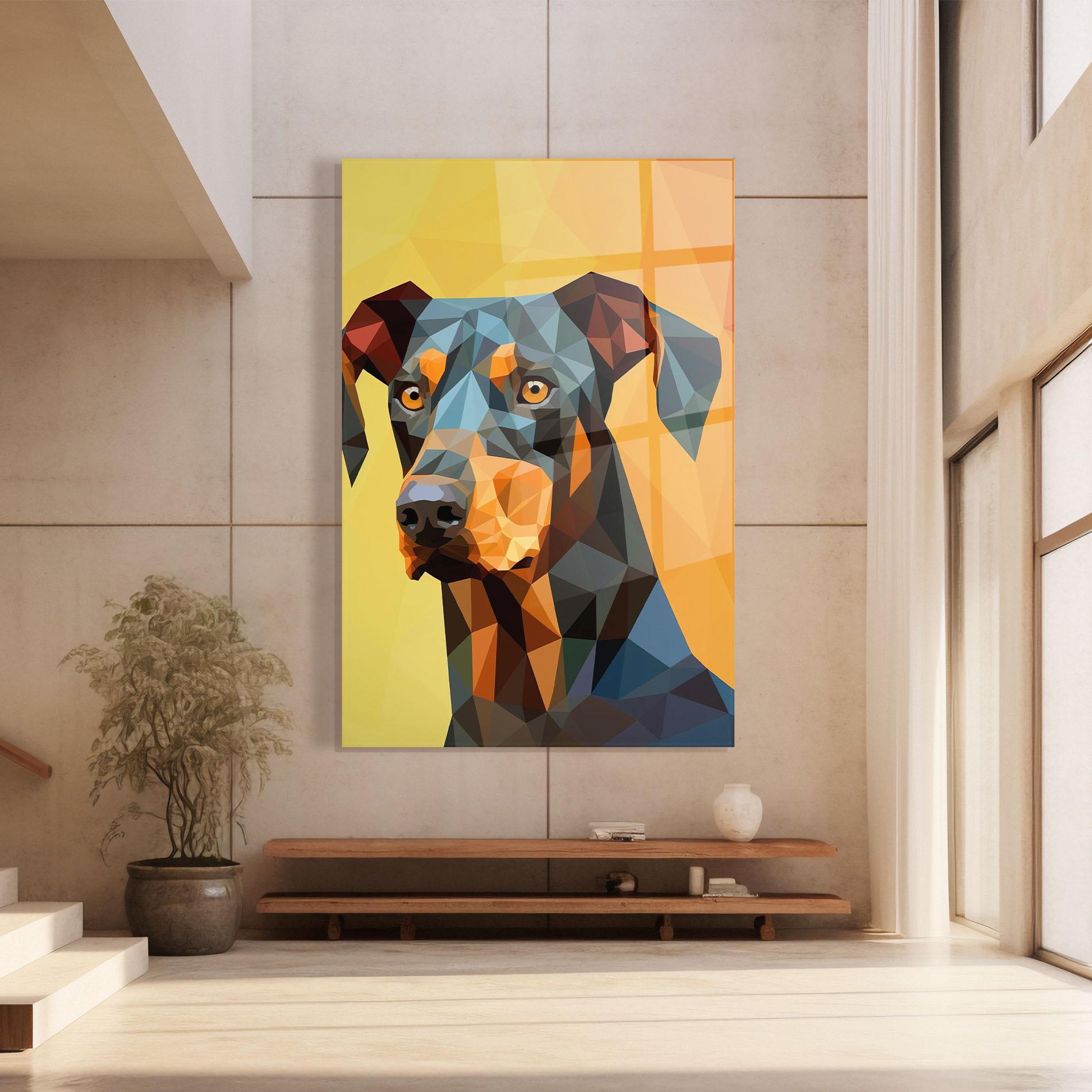 Üvegkép Digital Art Dog mockup 8