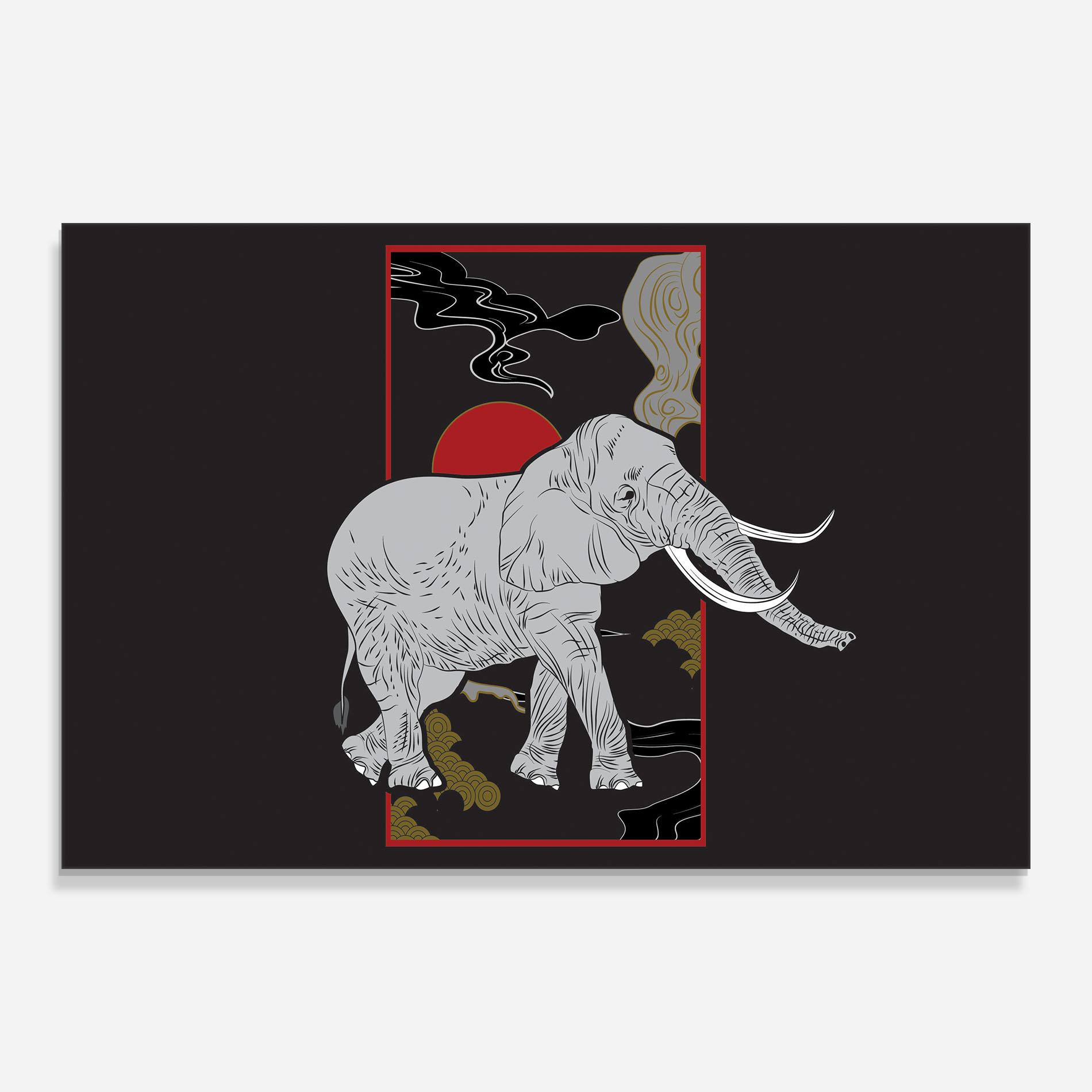 Üvegkép Elephant Asia mockup 0