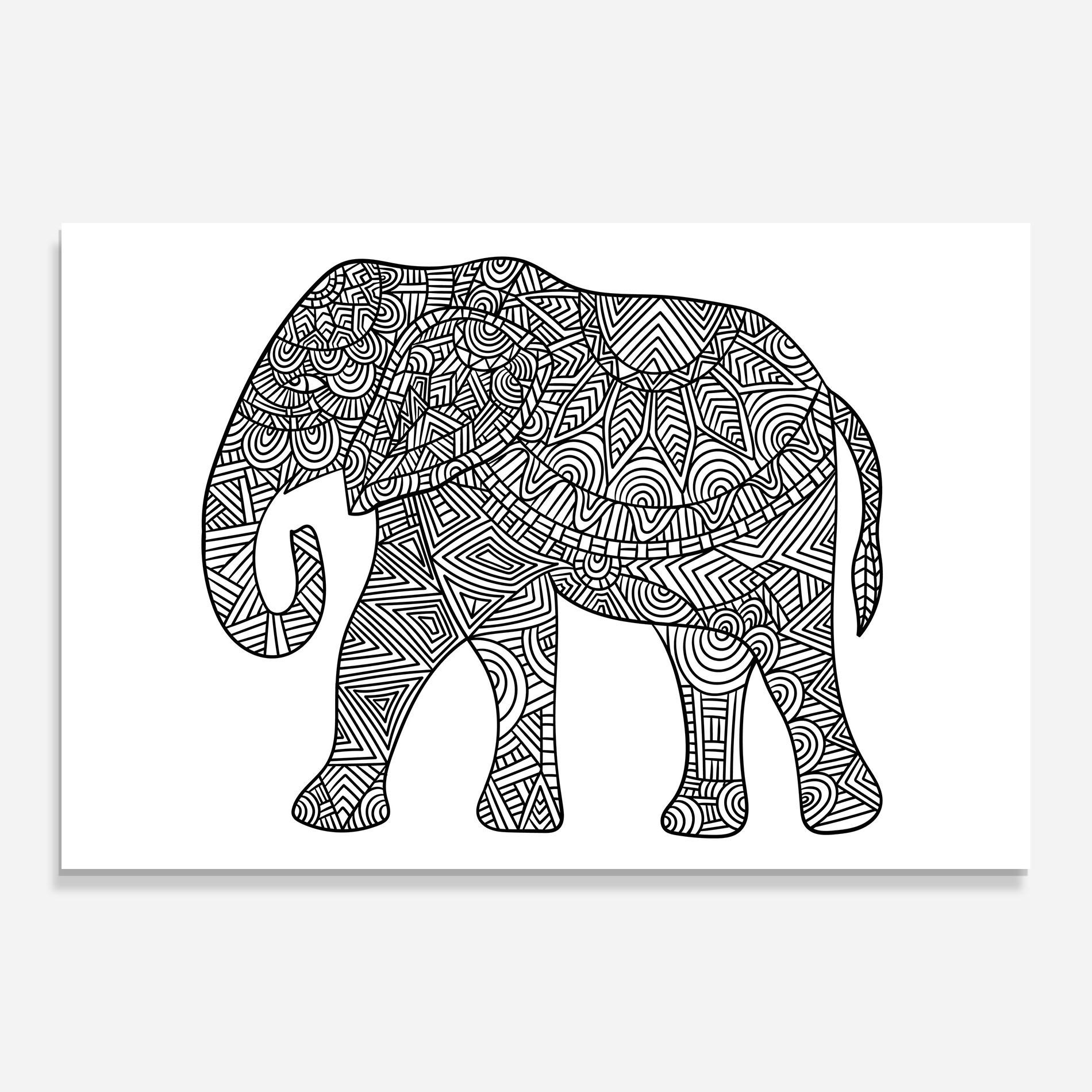 Üvegkép Elephant Mandala mockup 0