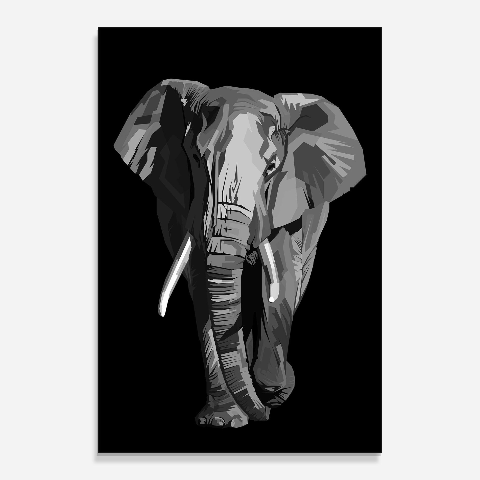 Üvegkép Beautiful Grey Elephant mockup 0