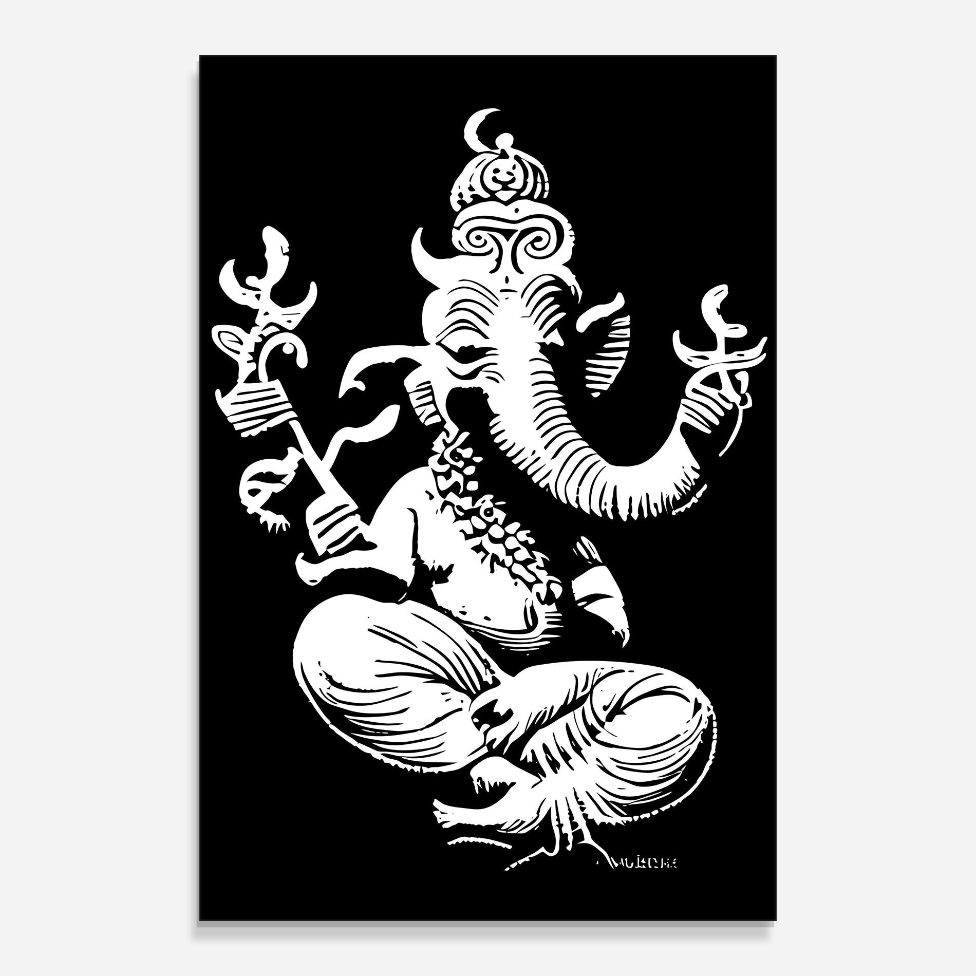 Black And White Ganesha mockup 0