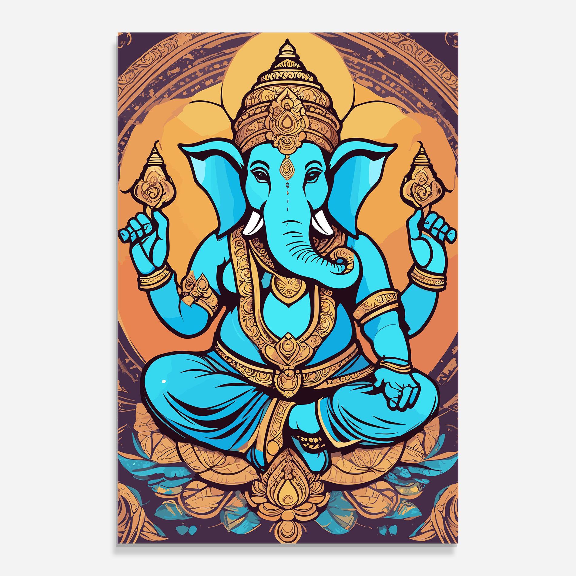 Üvegkép Blue Elephant mockup 0
