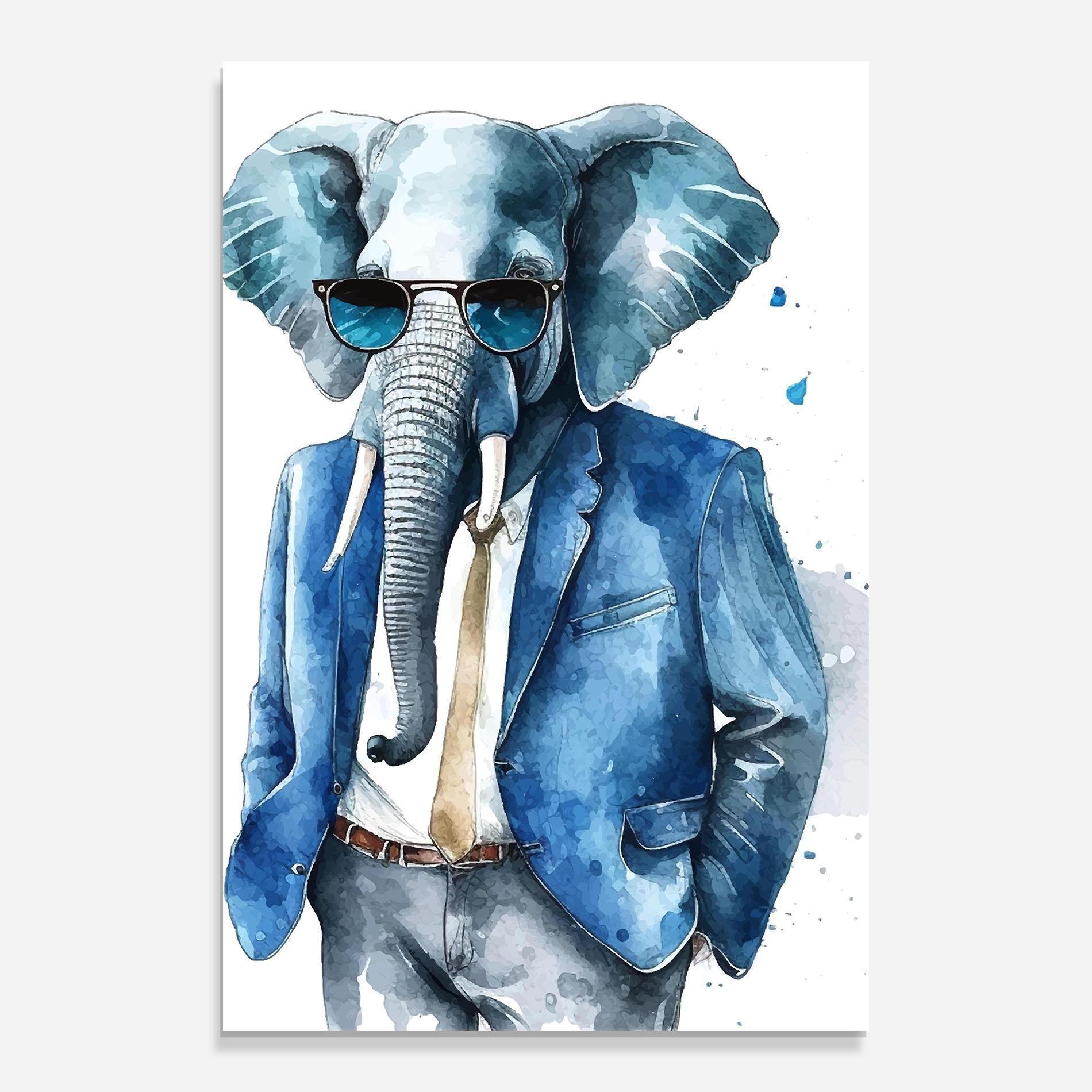 Üvegkép Bussiness Elephant mockup 0