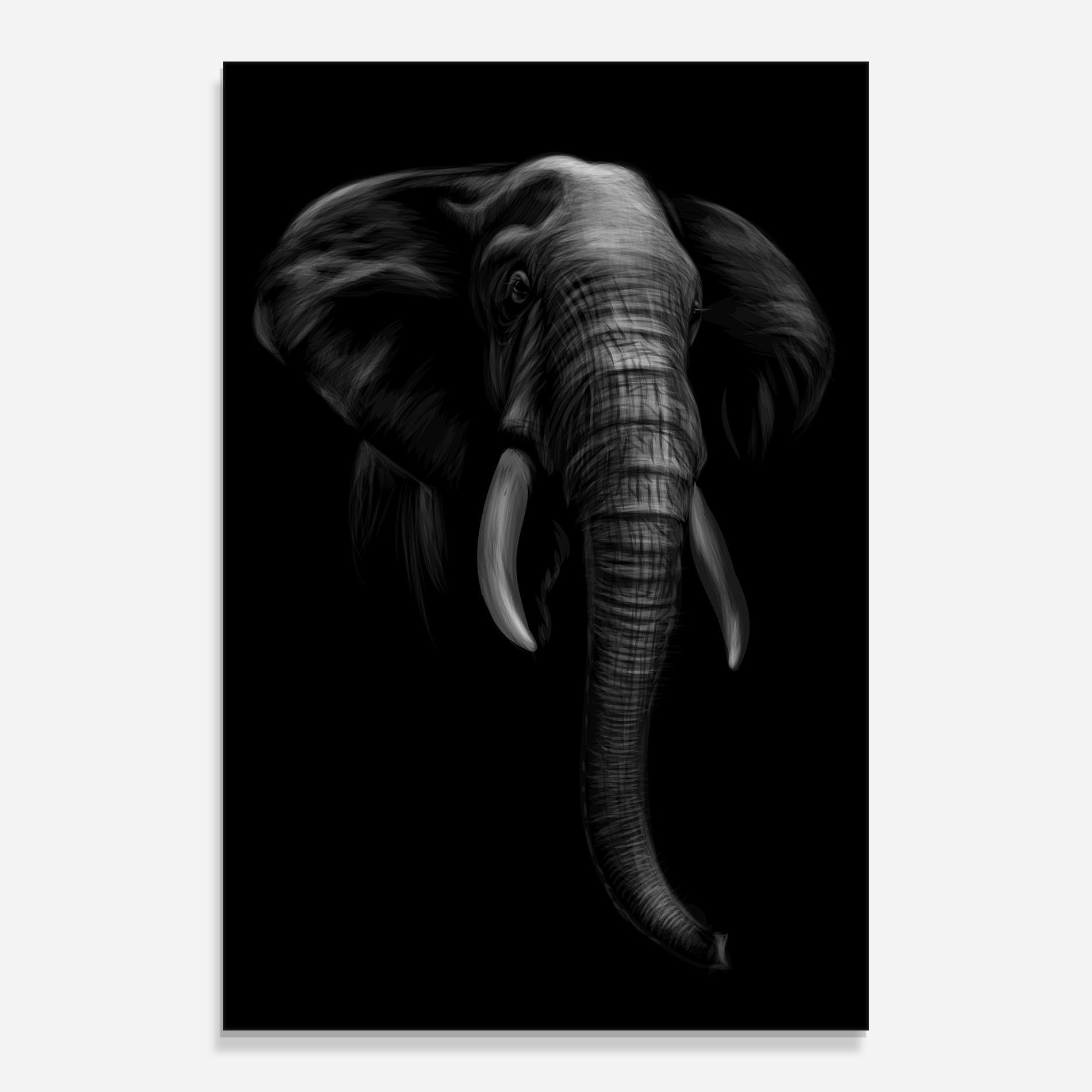 Üvegkép Elephant Head mockup 0