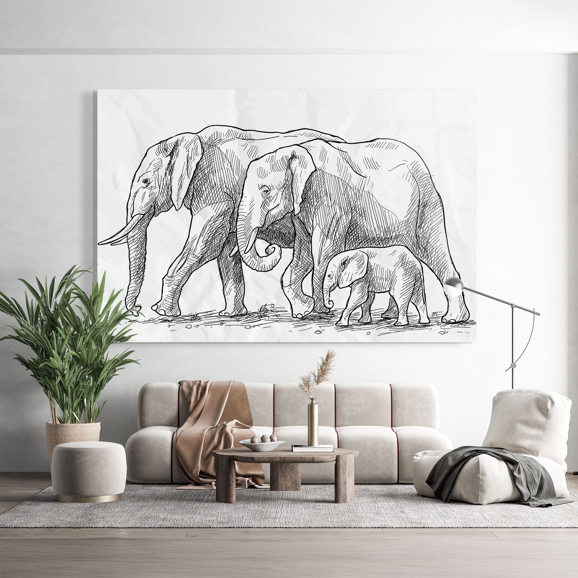 Üvegkép Elephant Family mockup 9