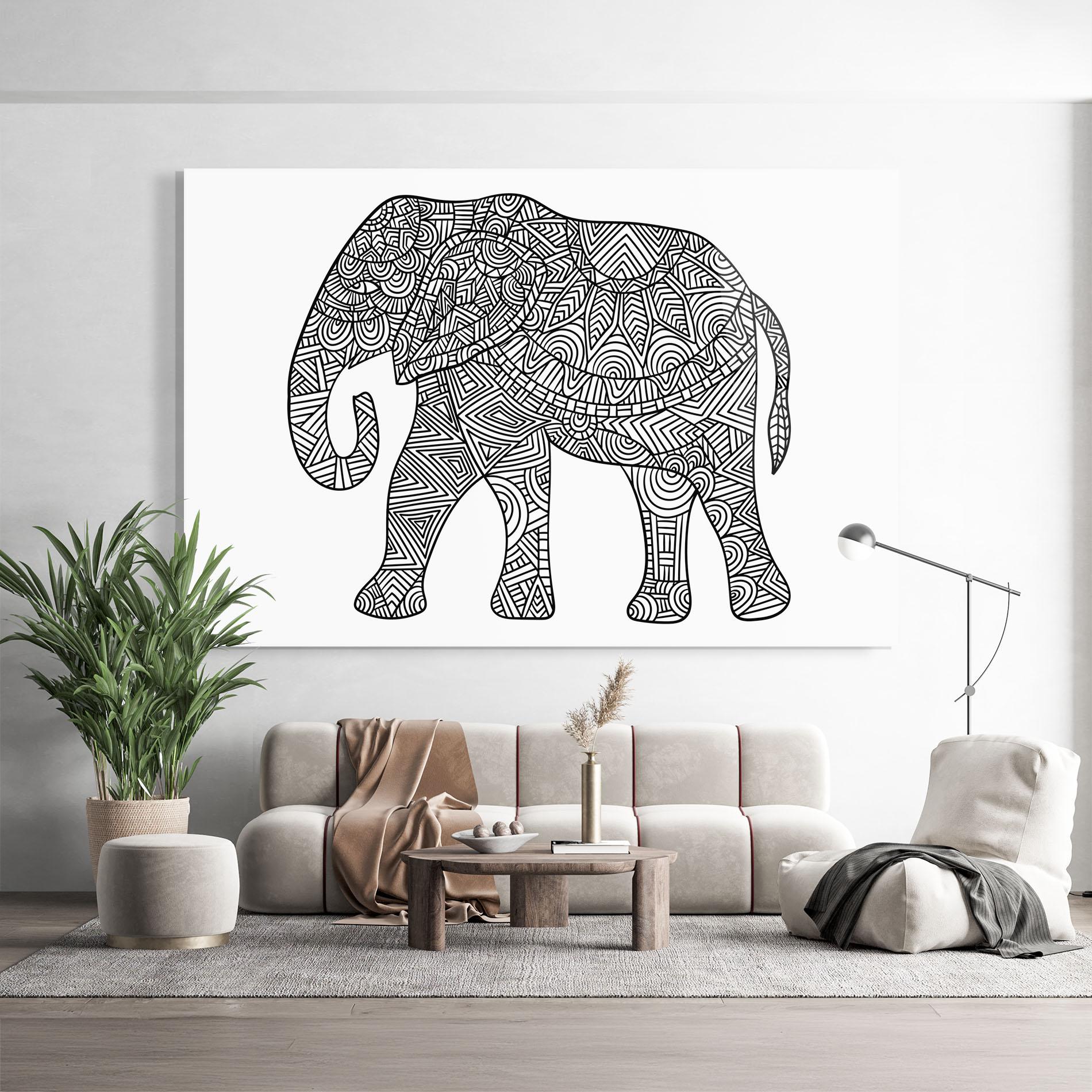 Üvegkép Elephant Mandala mockup 9