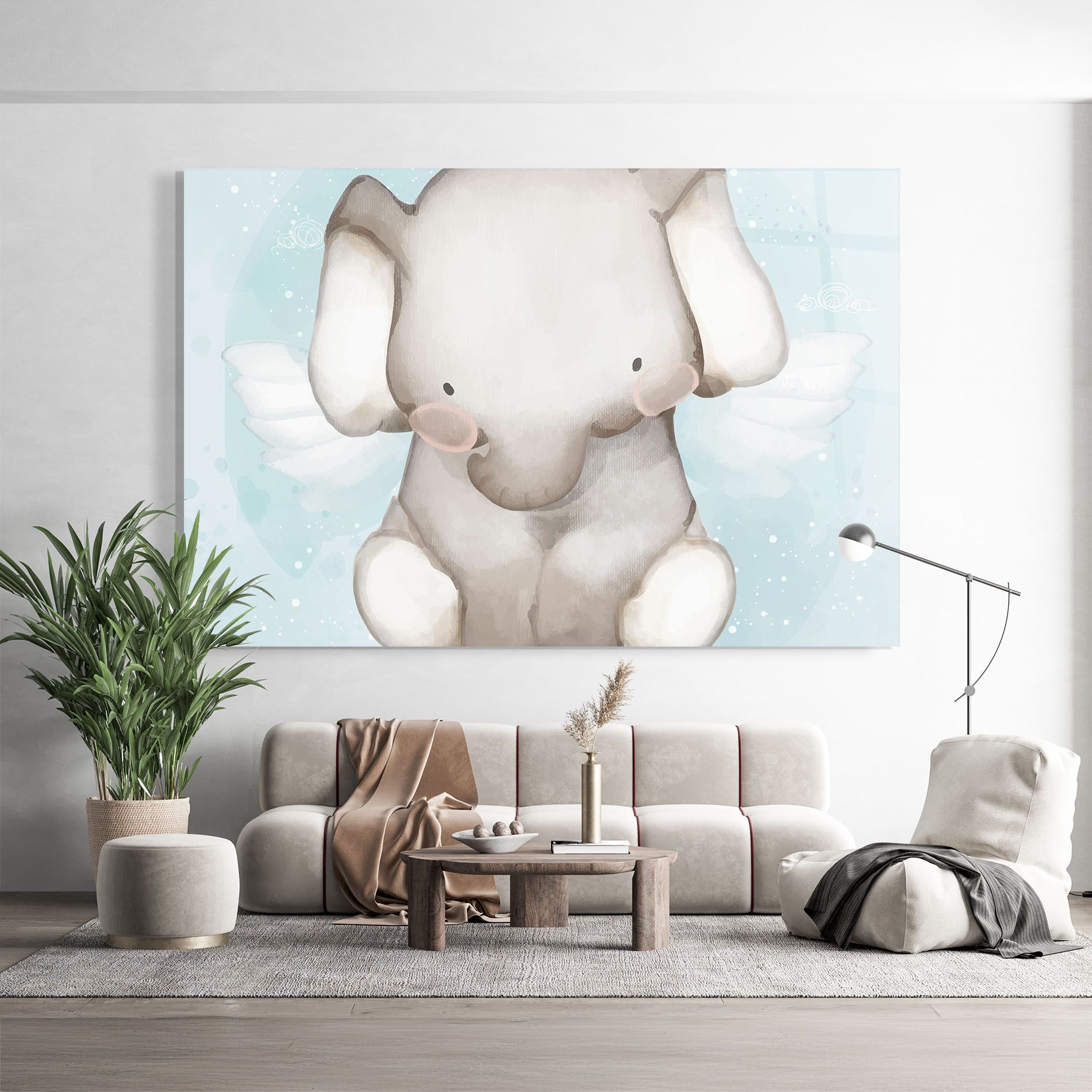 Elephant On Blue mockup 9