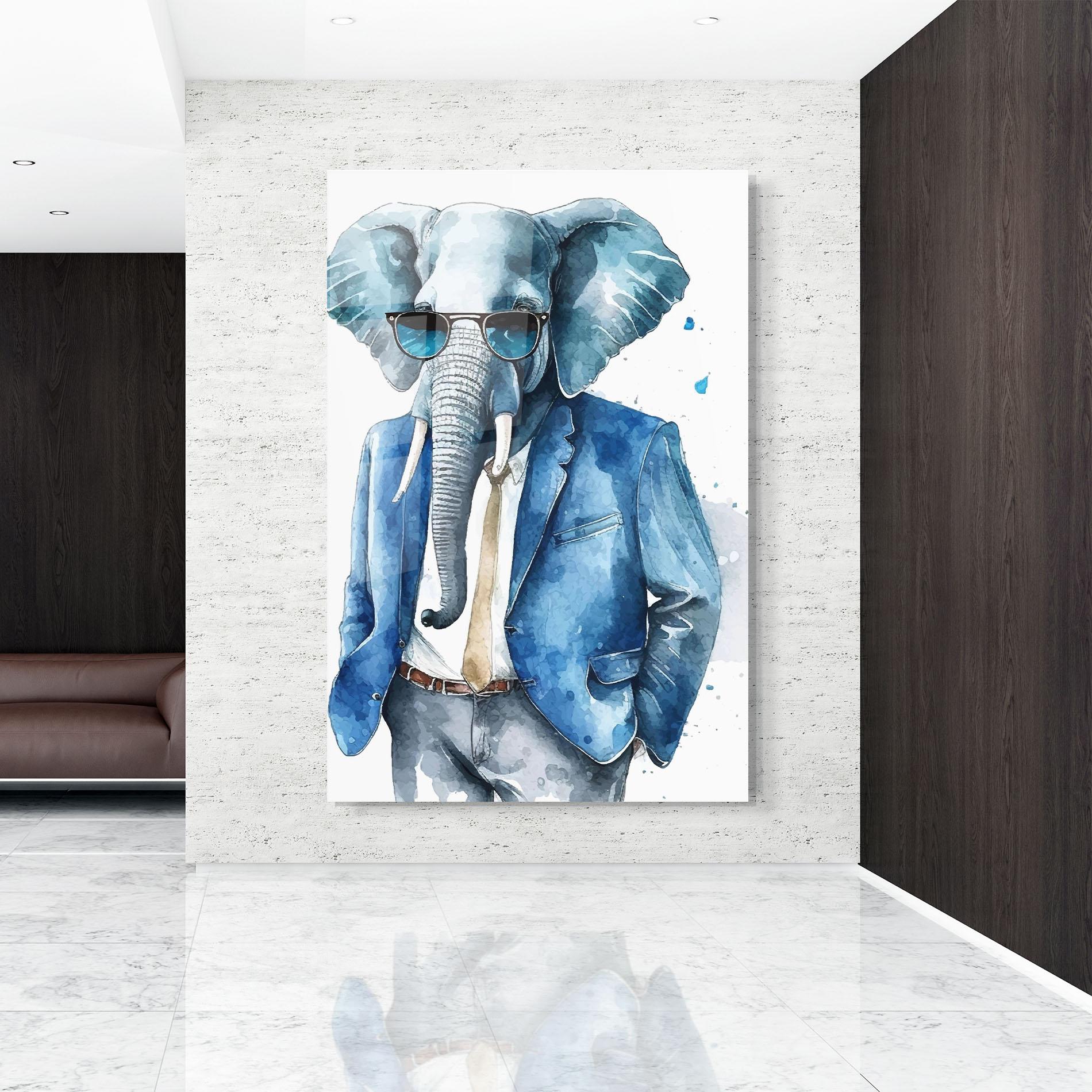 Üvegkép Bussiness Elephant mockup 9