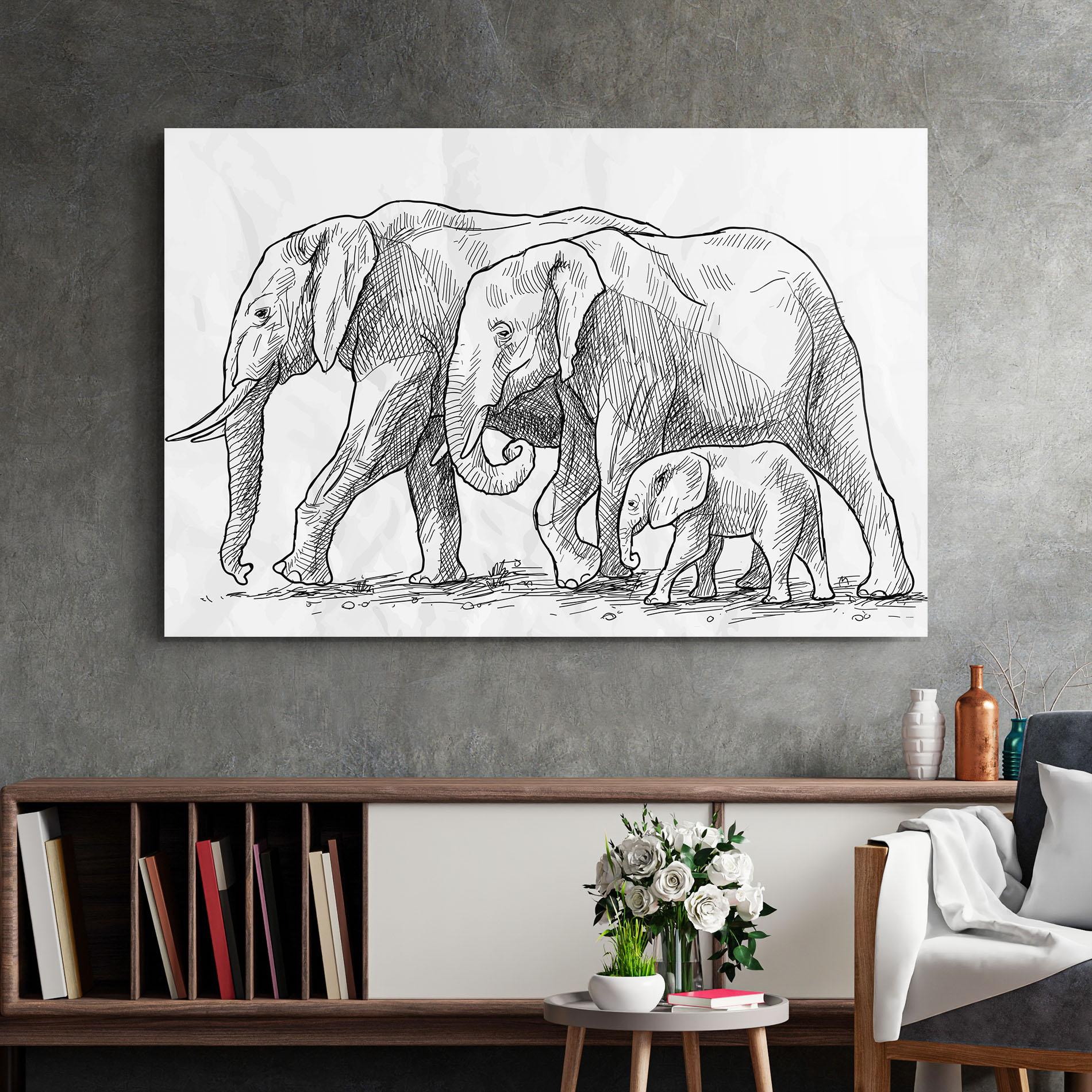 Üvegkép Elephant Family mockup 2