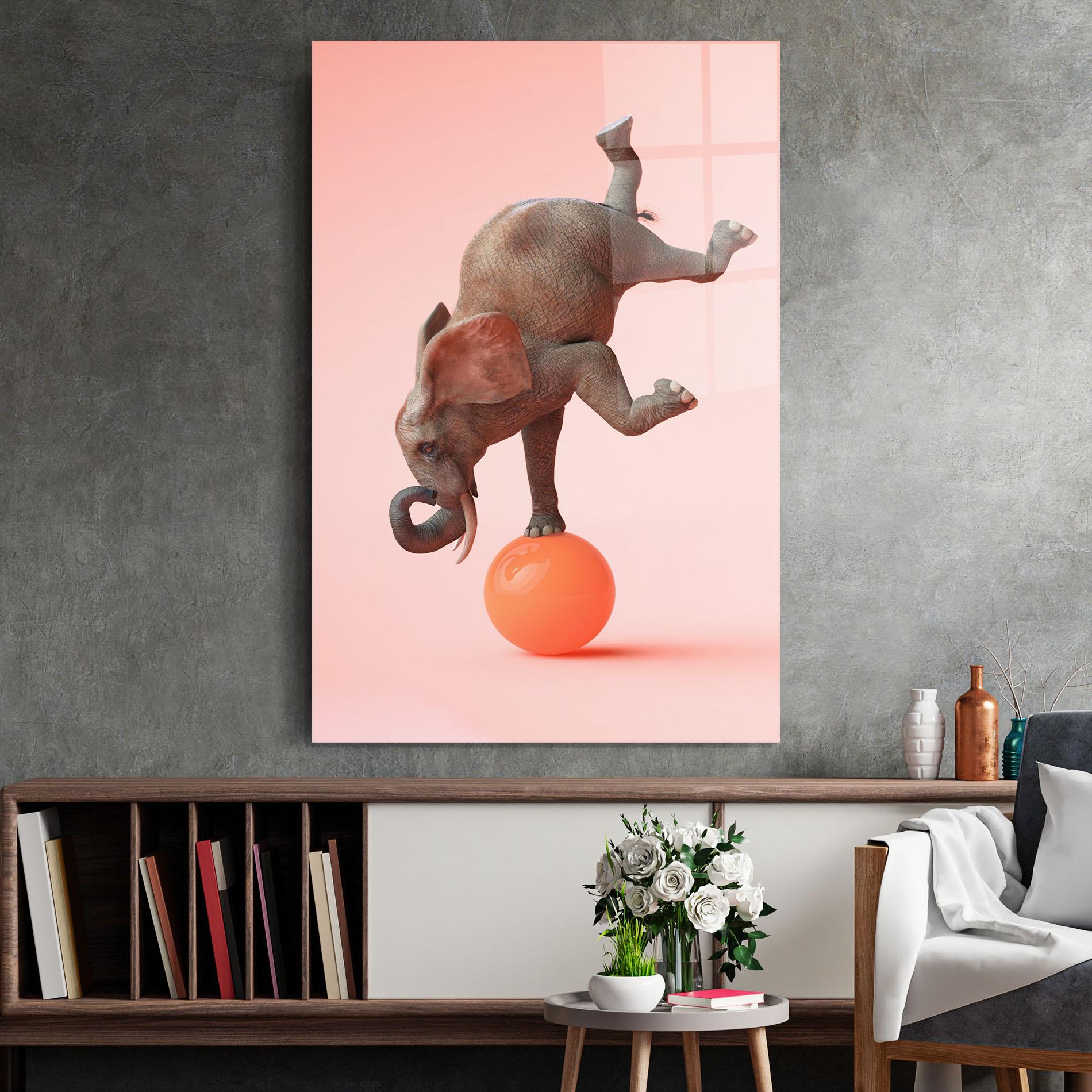 Üvegkép Ball Elephant mockup 2