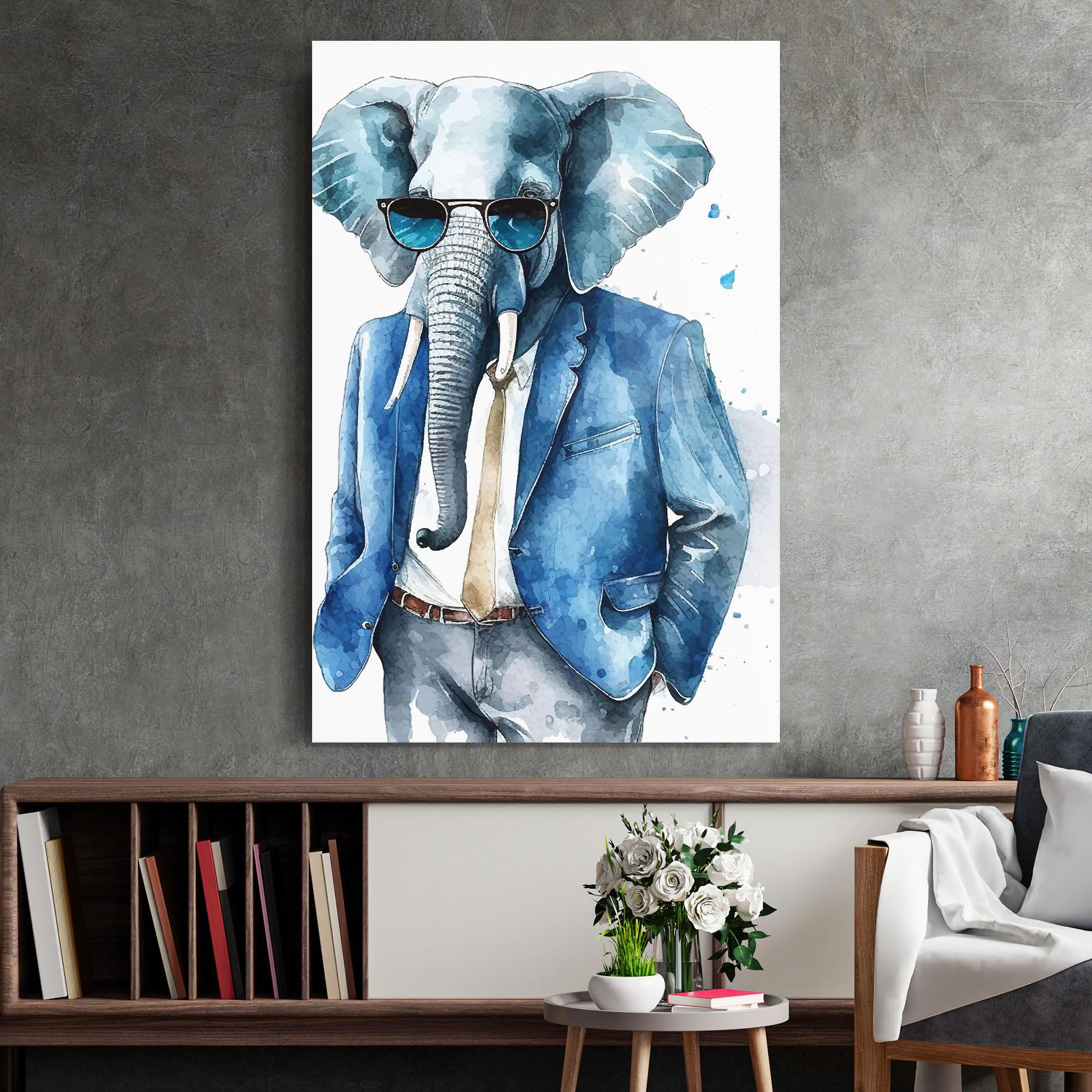 Üvegkép Bussiness Elephant mockup 2