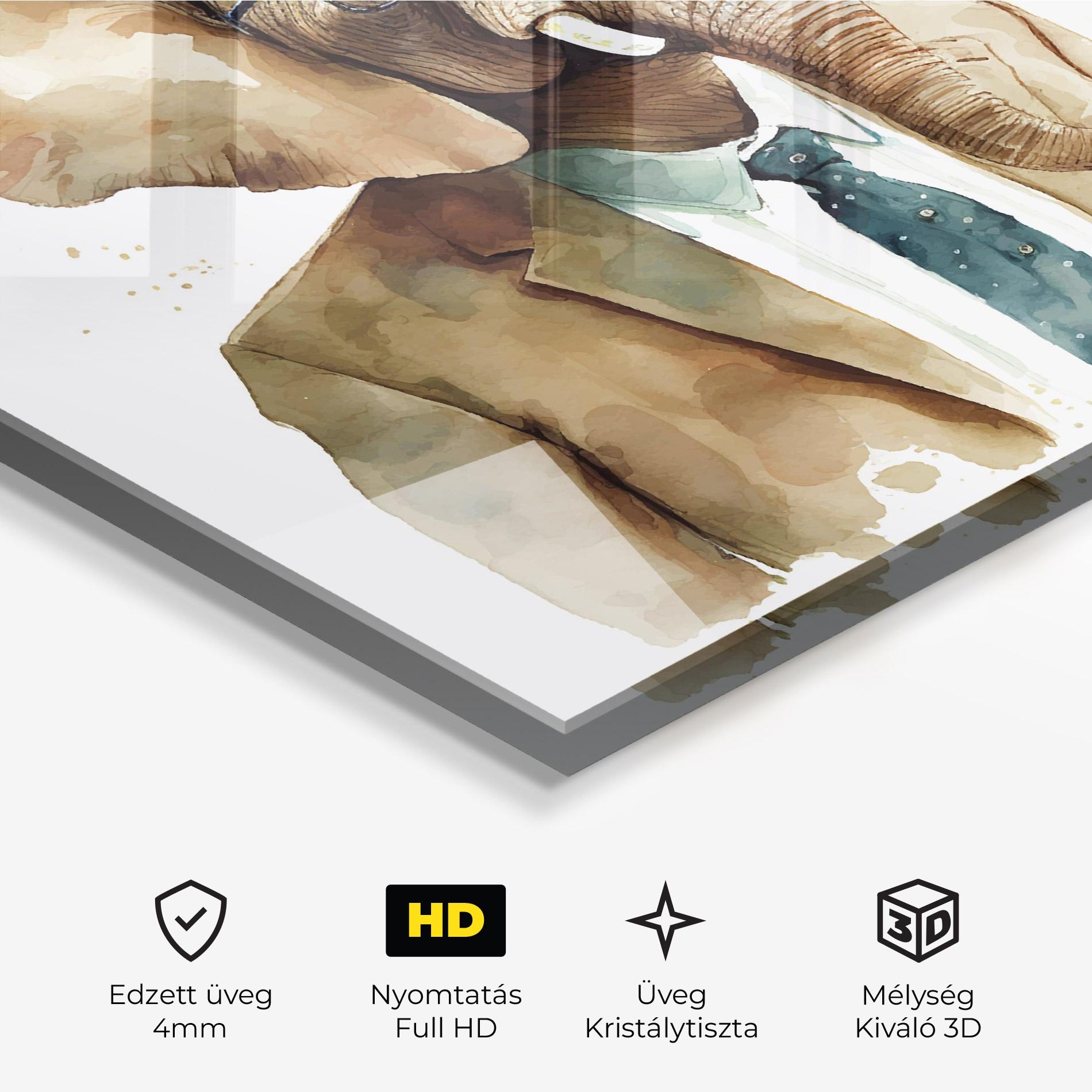 Üvegkép Bussines Elephant mockup 3