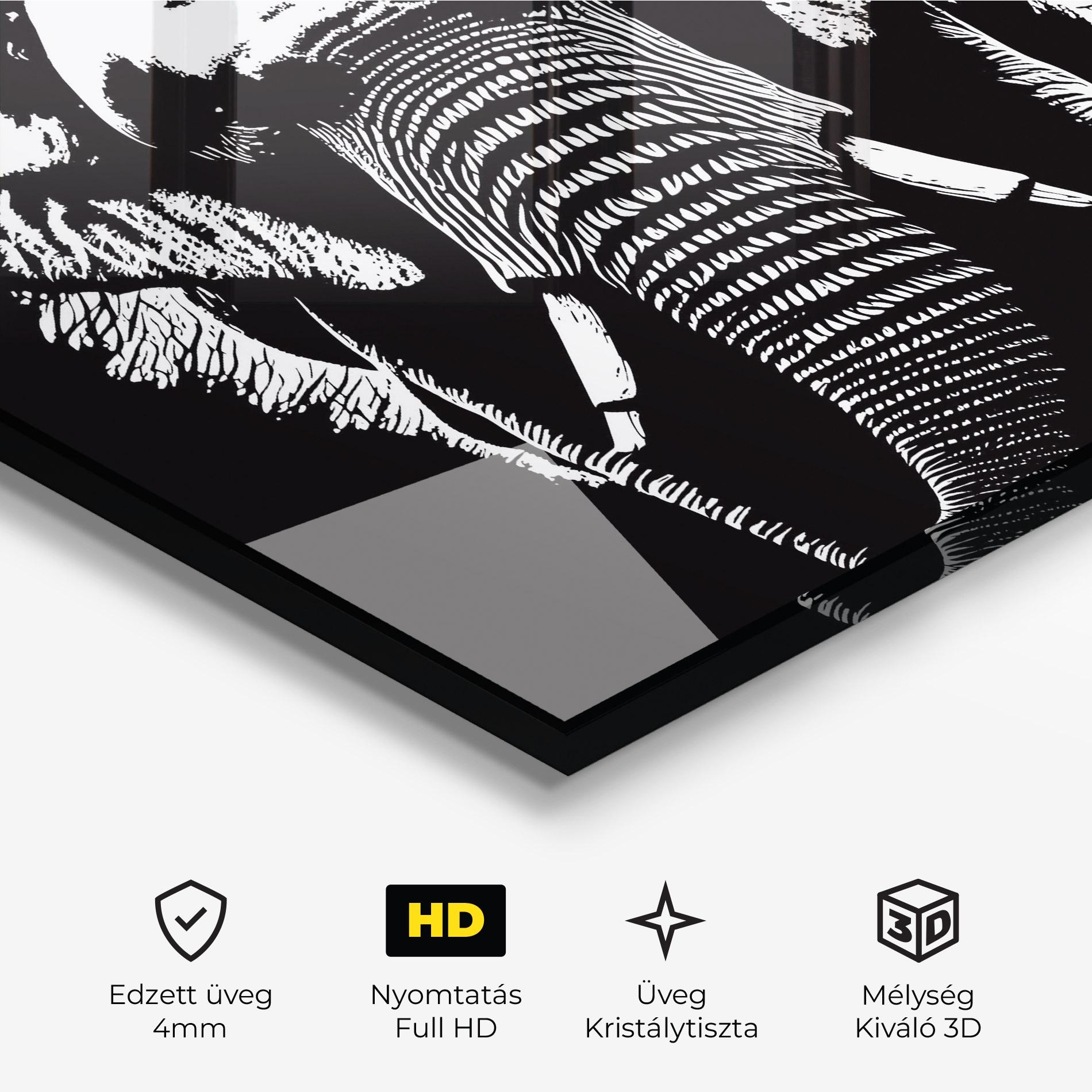 Üvegkép Elephant Drawing mockup 3