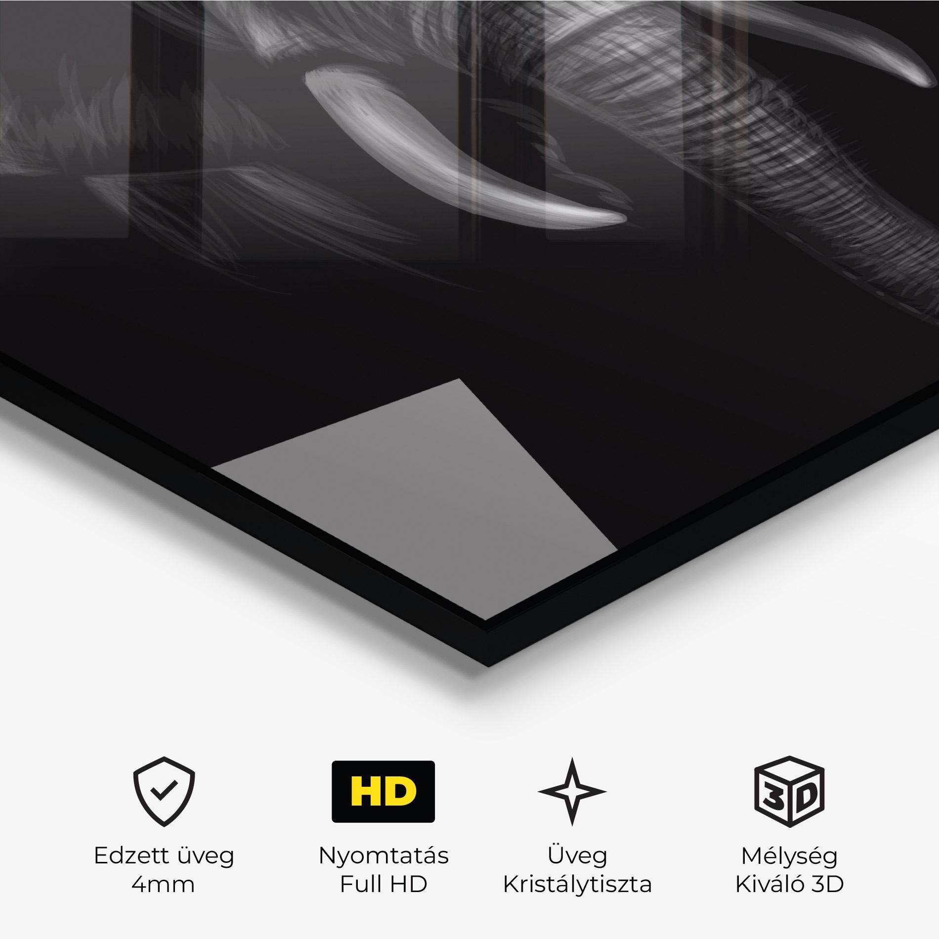 Üvegkép Elephant Head mockup 3