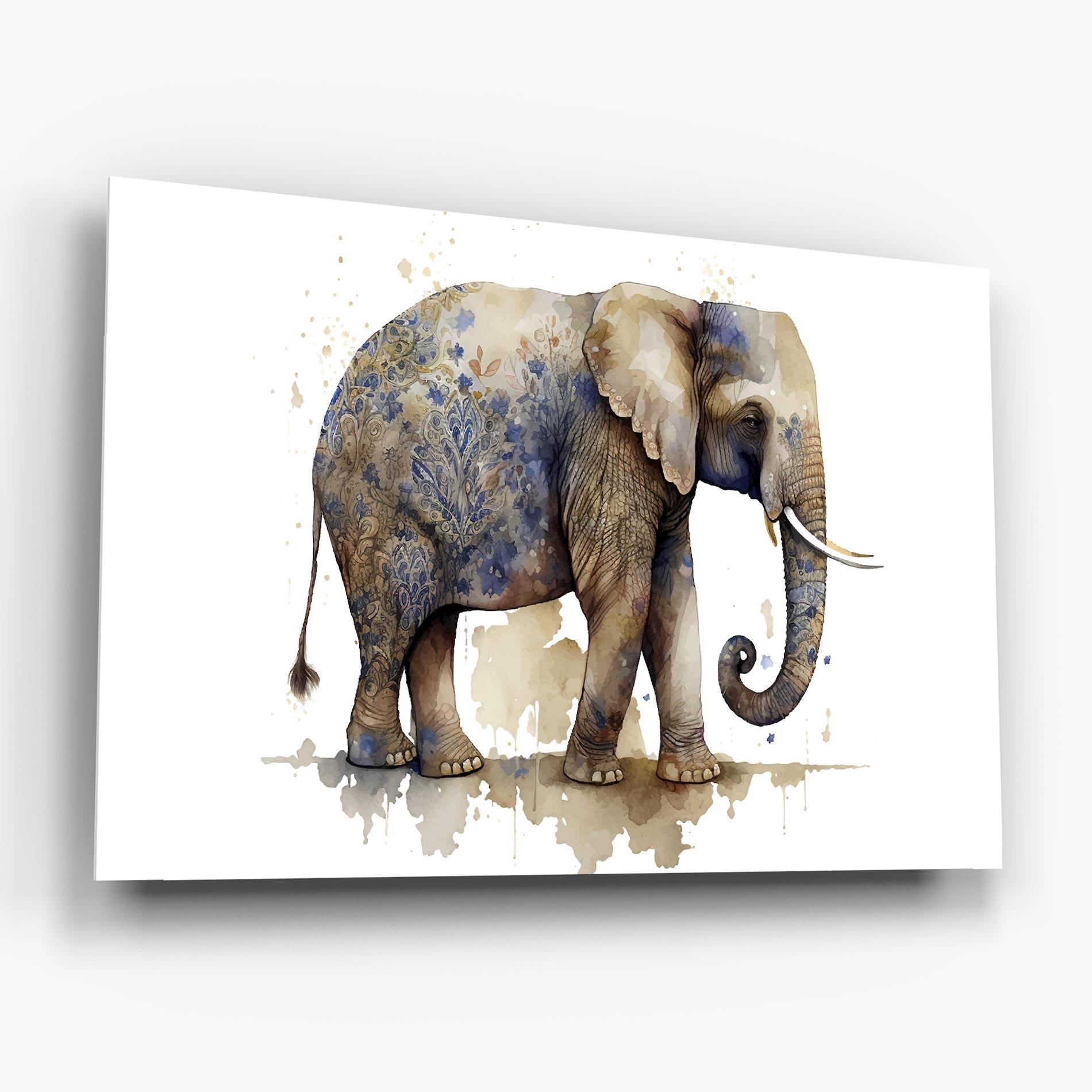 Üvegkép Blue Grey Elephant mockup 6