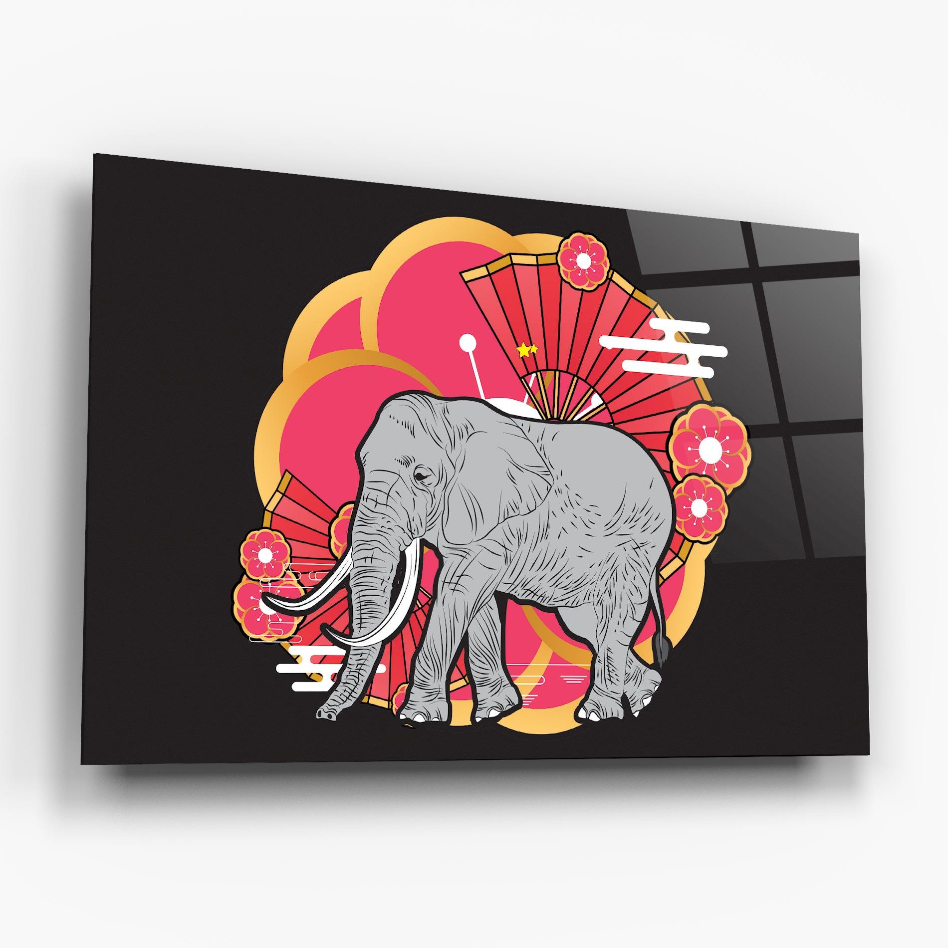 Üvegkép Elephant On Pink mockup 6