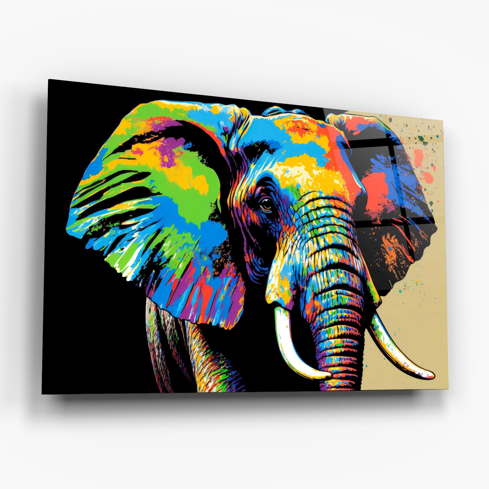 Üvegkép Elephant Portrait mockup 6
