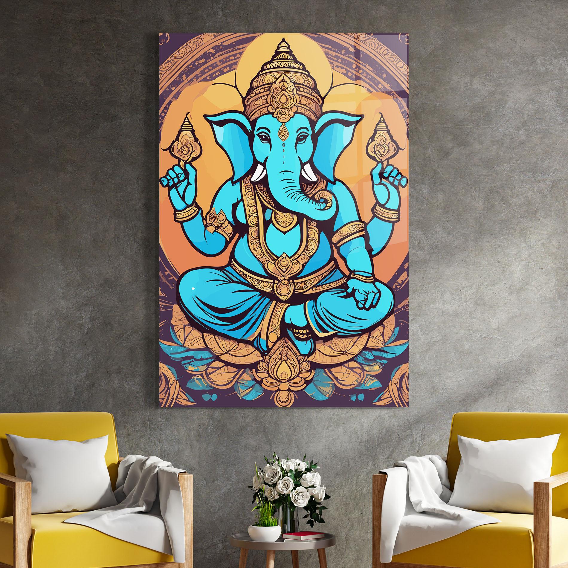 Üvegkép Blue Elephant mockup 4