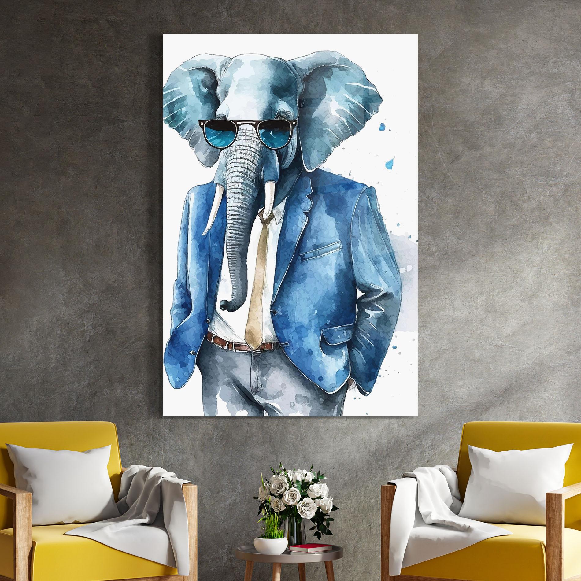 Üvegkép Bussiness Elephant mockup 4