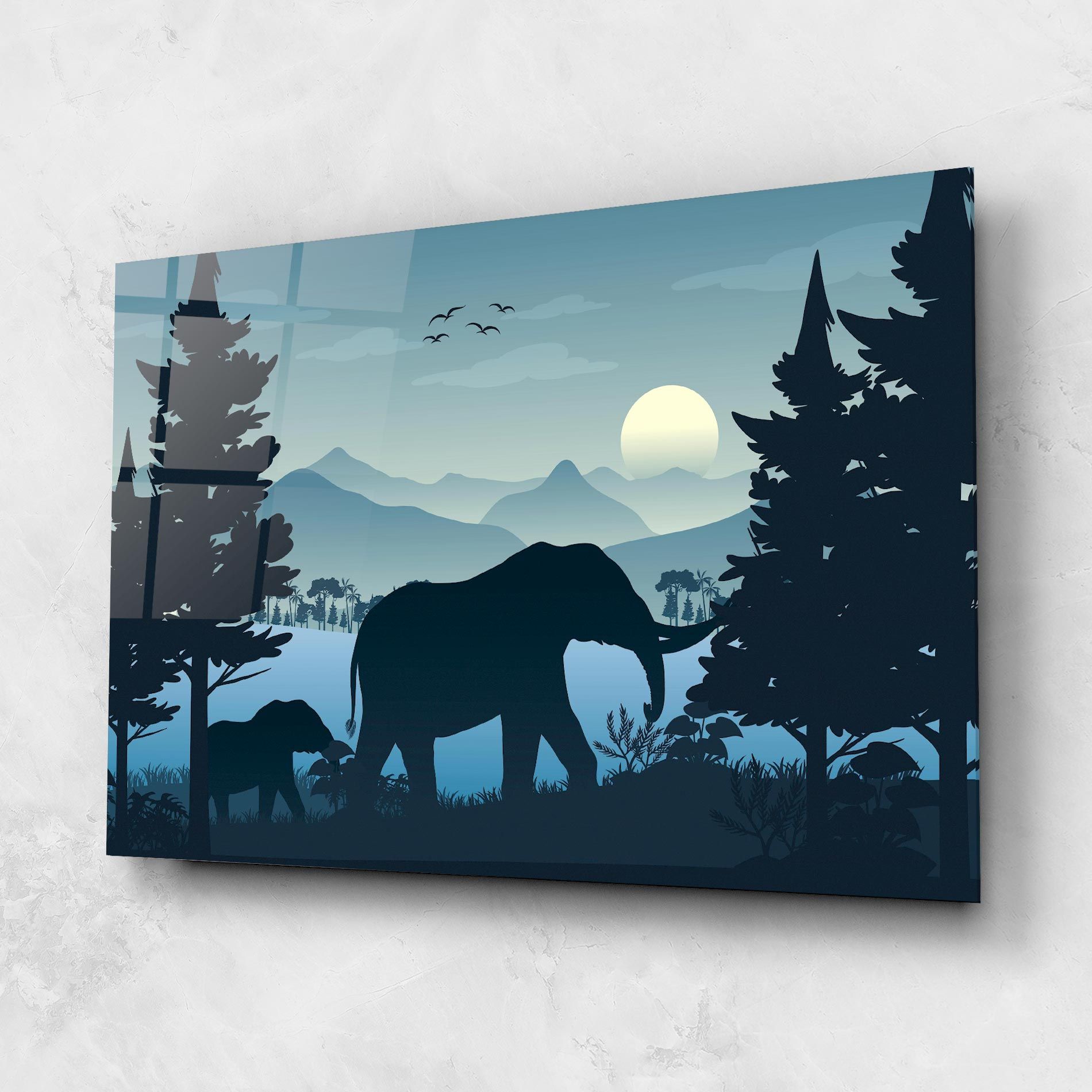 Blue Light Elephant mockup 1